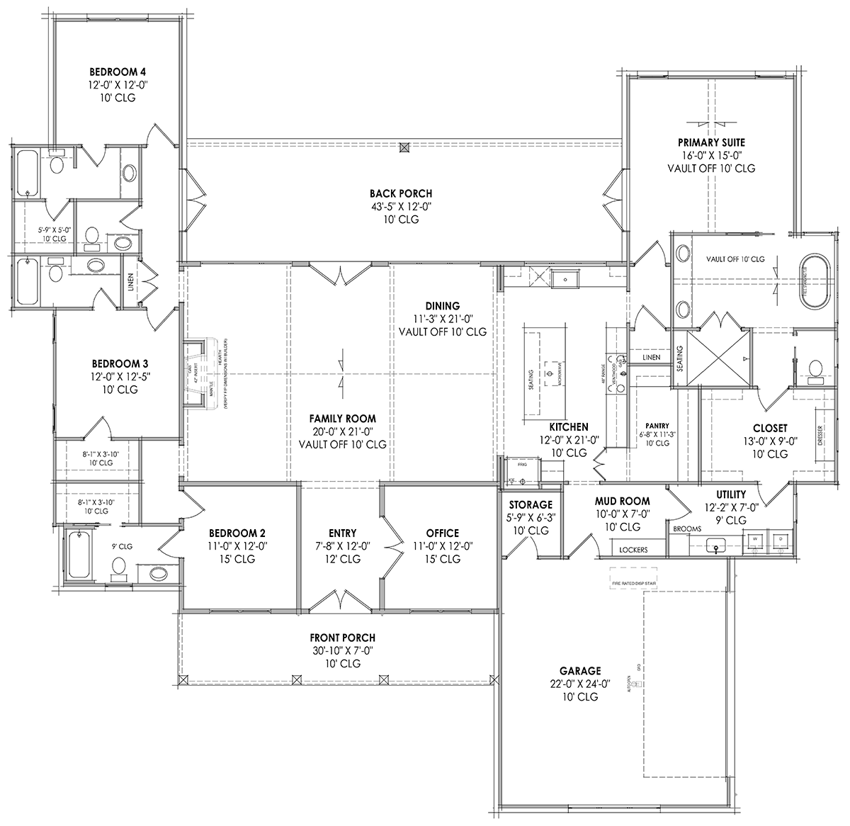 House Plan 84116 Level One