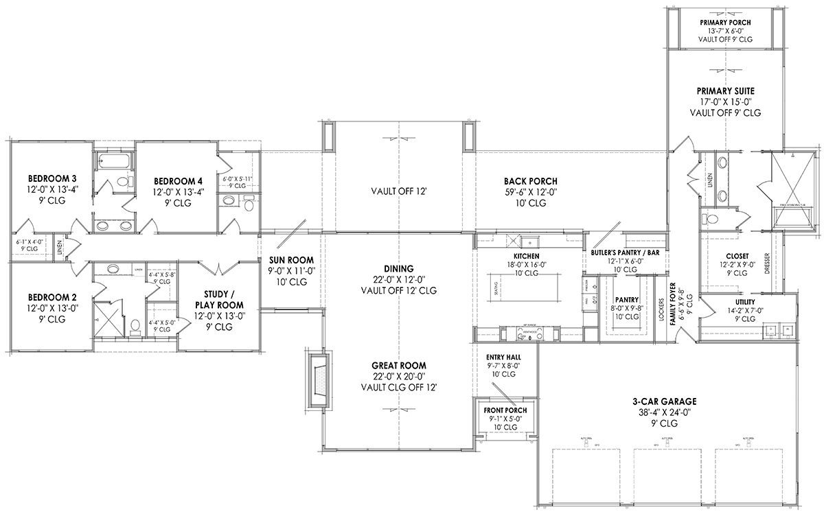 House Plan 84119 Level One