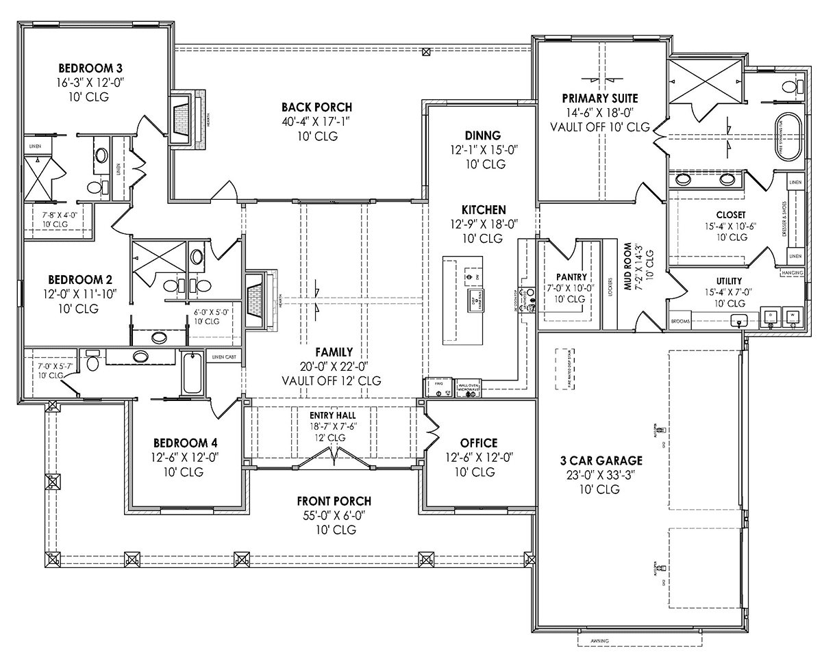 House Plan 84121 Level One