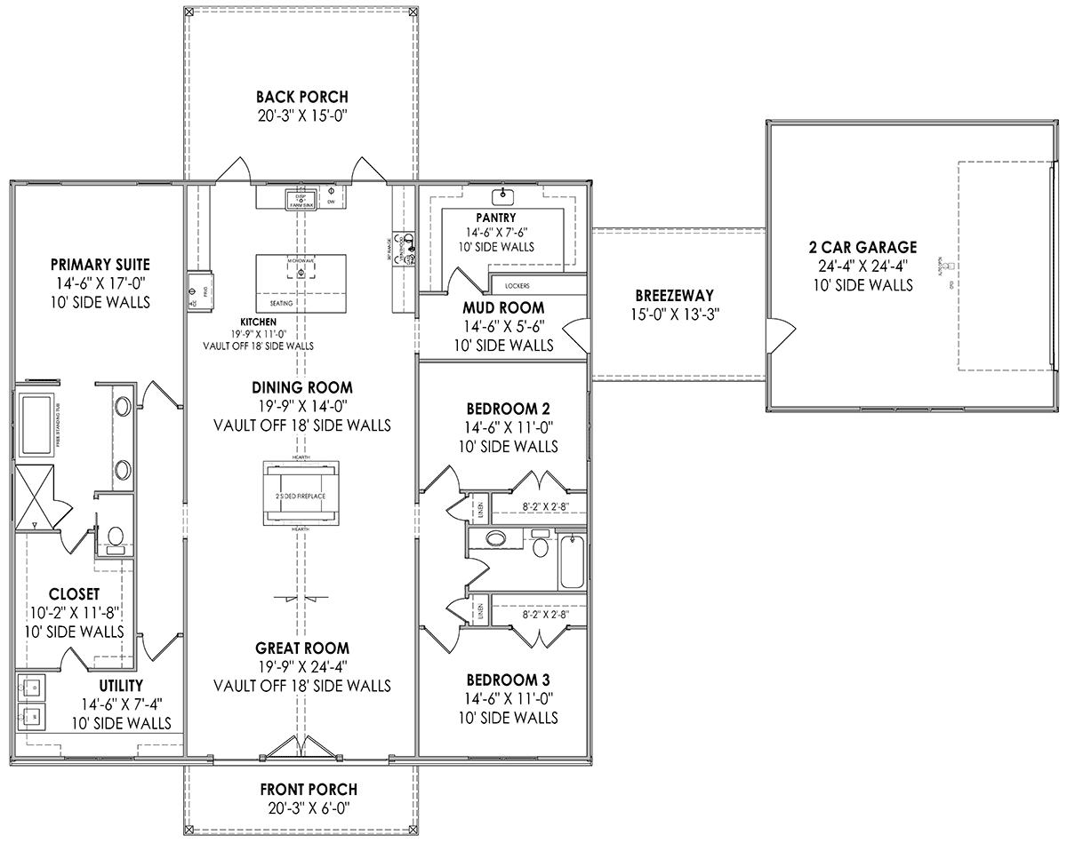 House Plan 84123 Level One