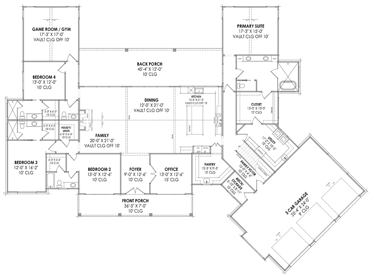 House Plan 84124 Level One