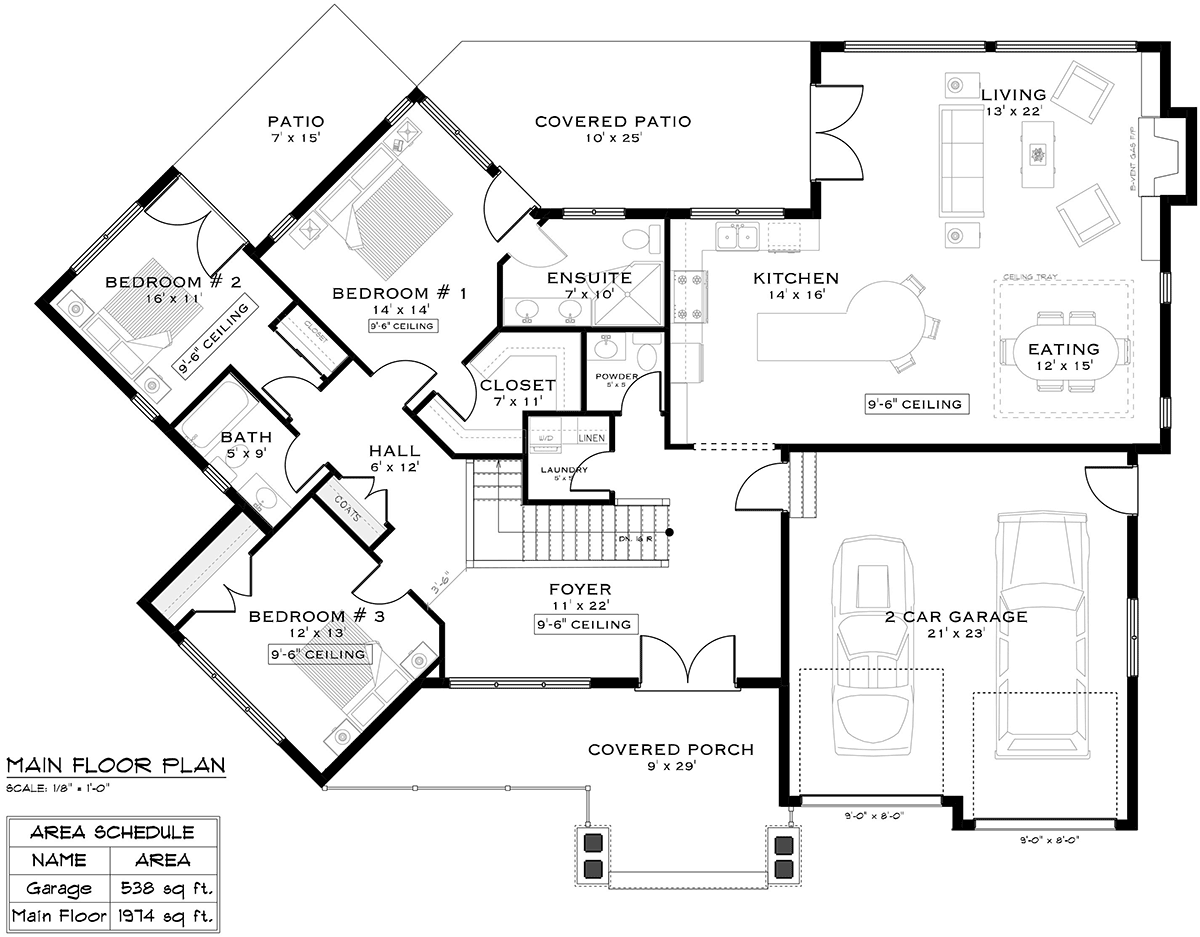 House Plan 84602 Level One