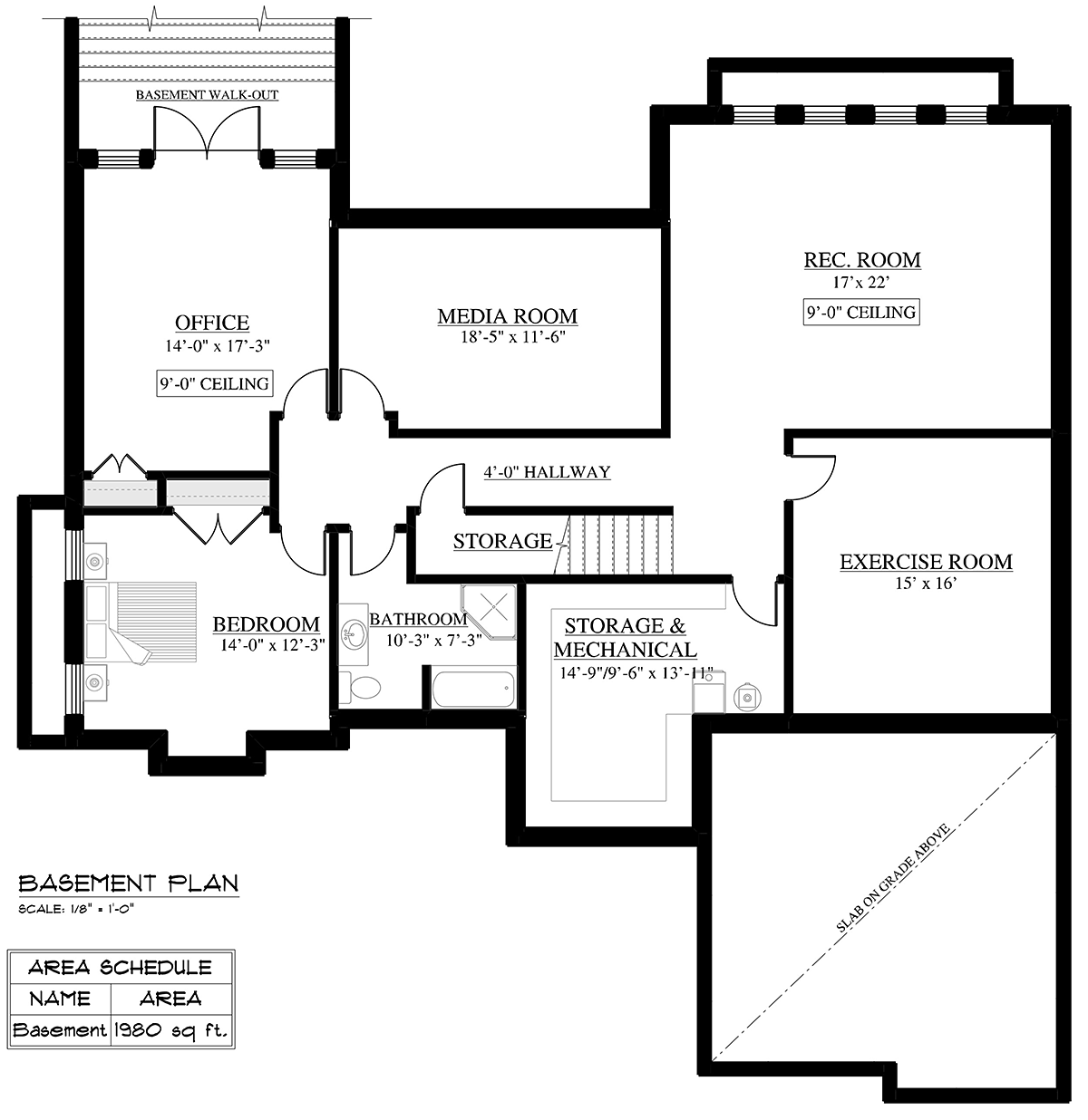 House Plan 84603 Lower Level