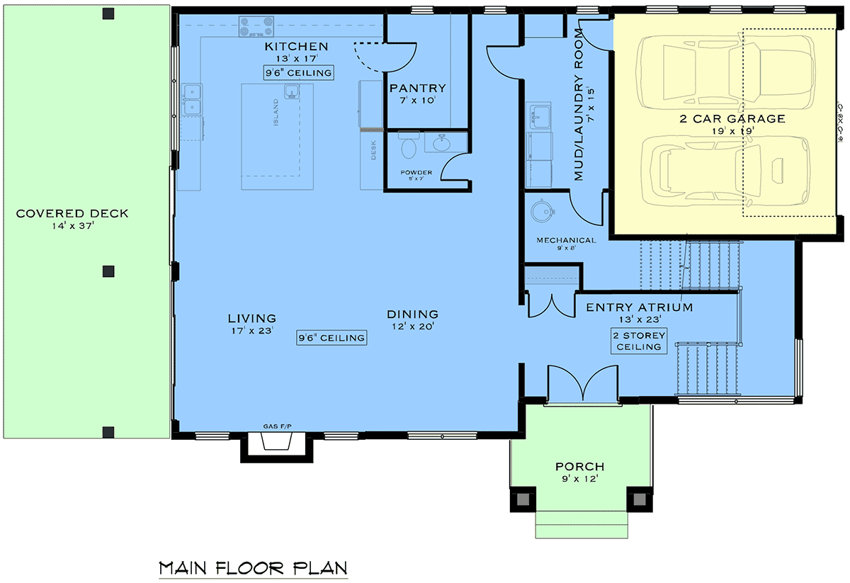House Plan 84613 Level One