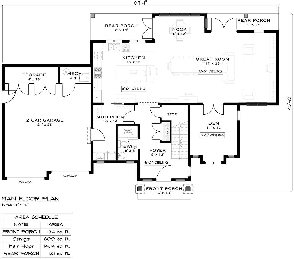 House Plan 84615 Level One