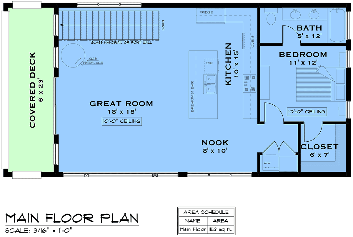 Garage-Living Plan 84623 Level Two