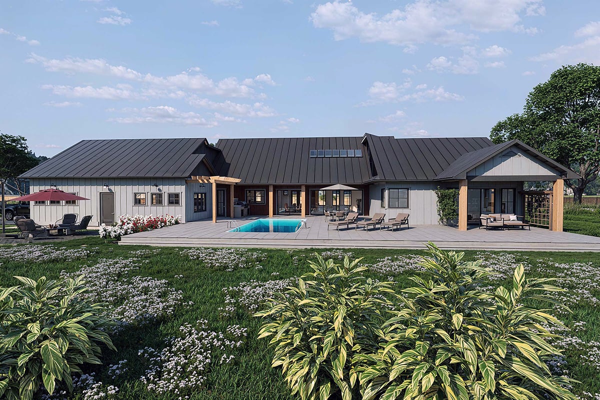 House Plan 84624 Rear Elevation