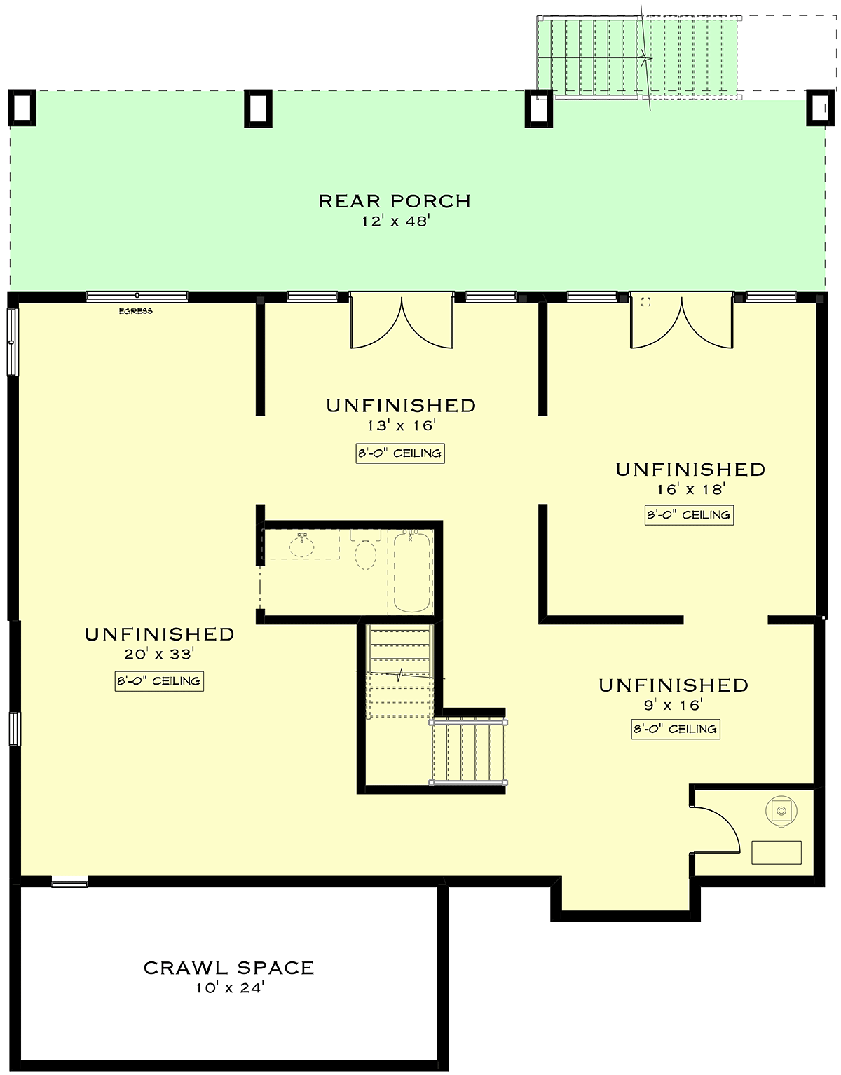 House Plan 84625 Lower Level