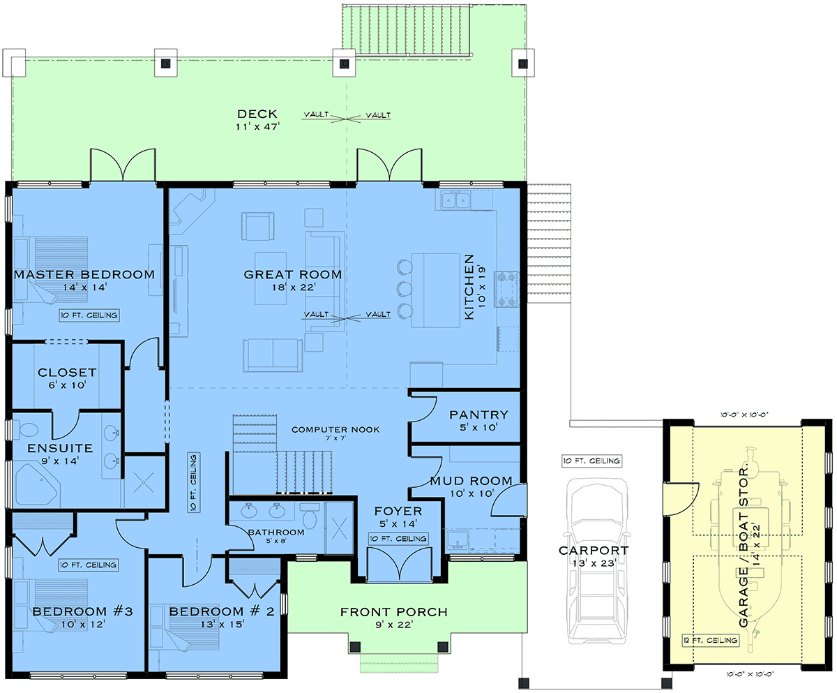 House Plan 84625 Level One