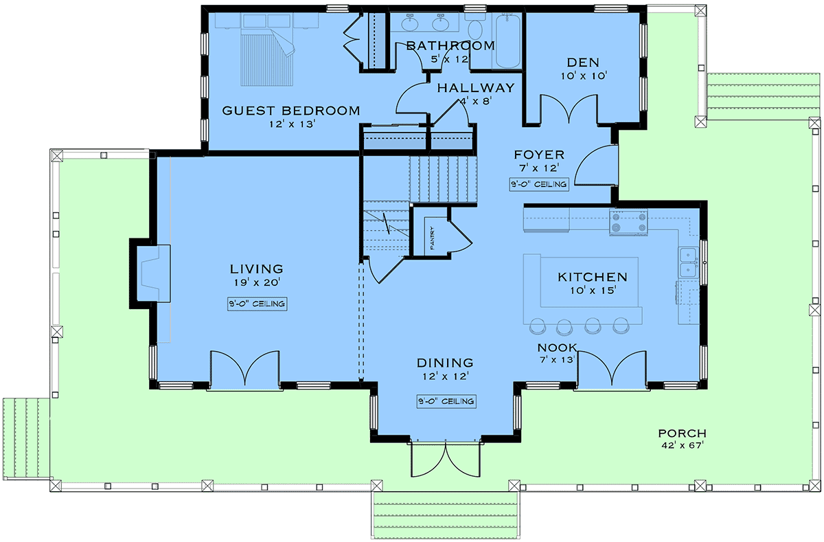 House Plan 84626 Level One