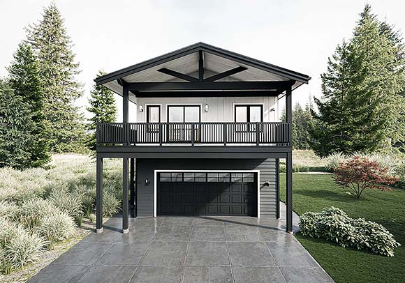 Garage-Living Plan 84627