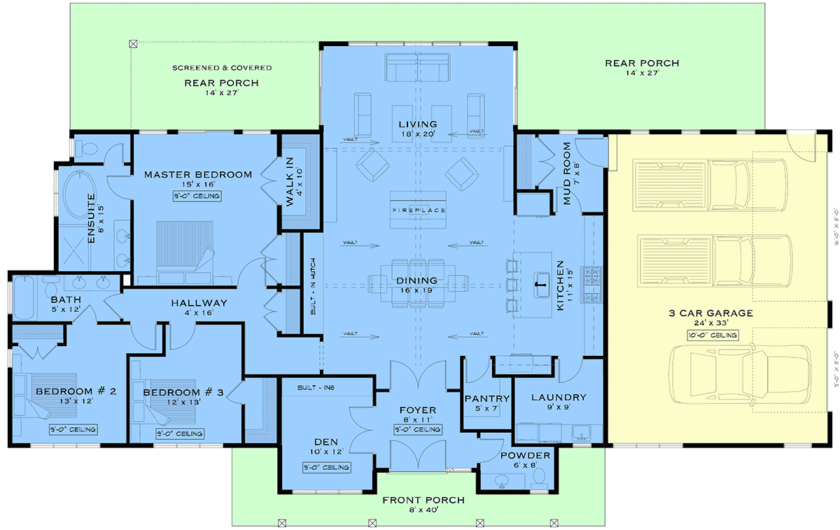 House Plan 84628 Level One