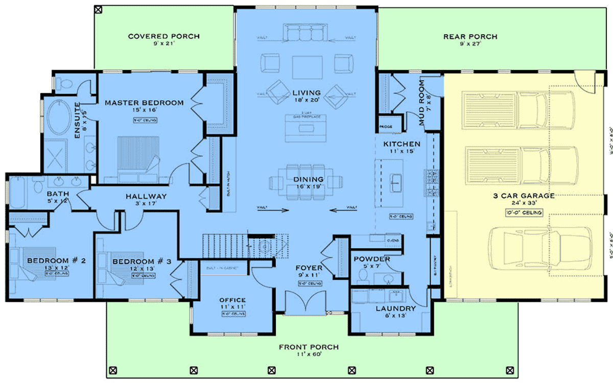 House Plan 84632 Level One