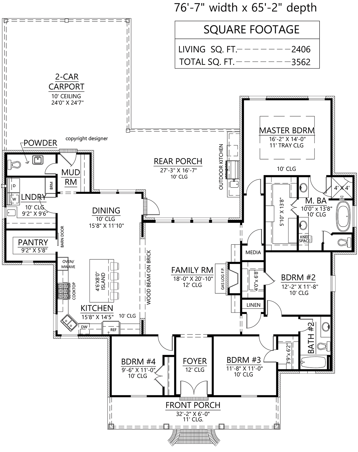 House Plan 84700 Level One