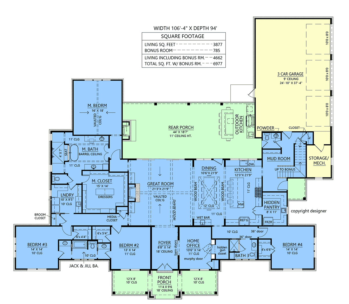 House Plan 84702 Level One
