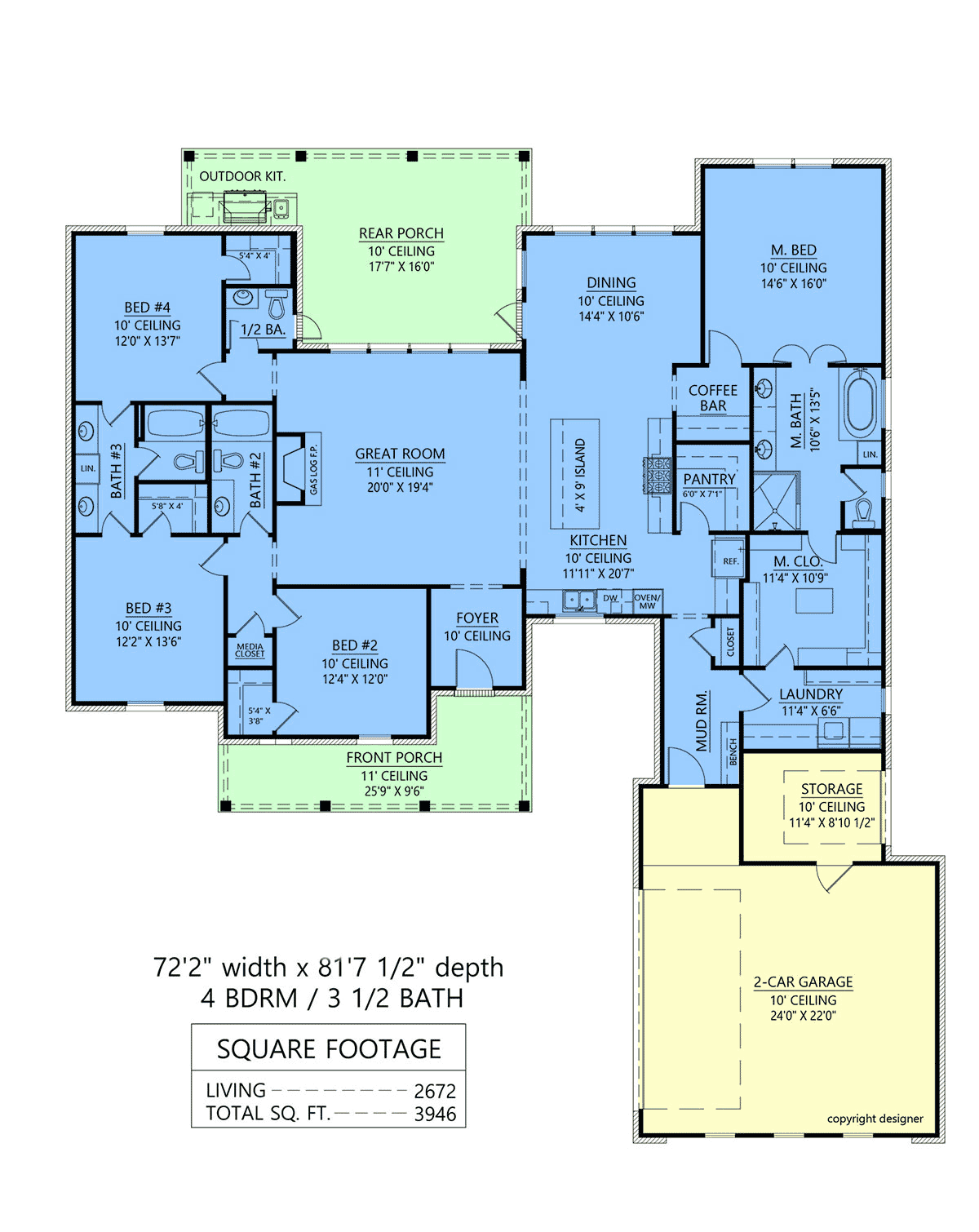House Plan 84703 Level One