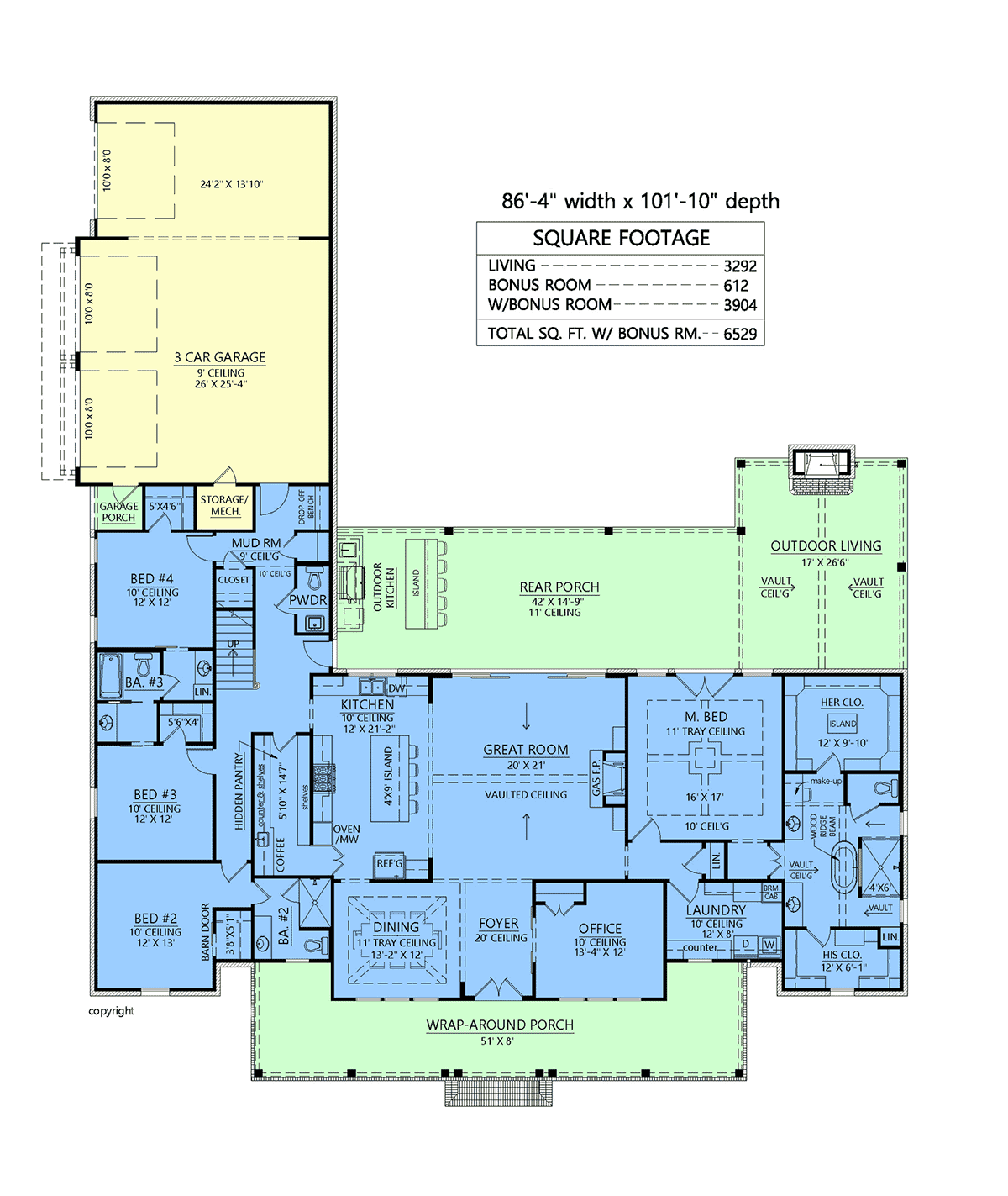 House Plan 84704 Level One