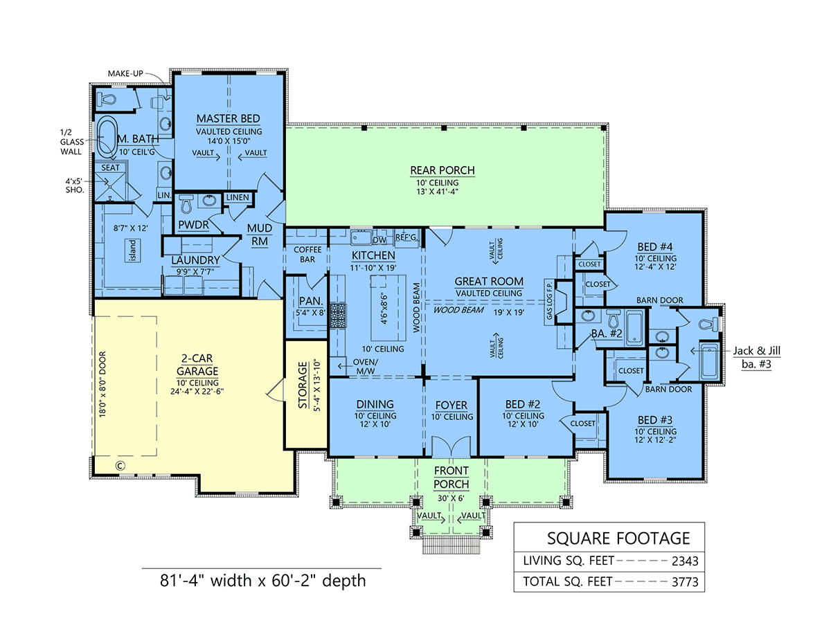 House Plan 84705 Level One