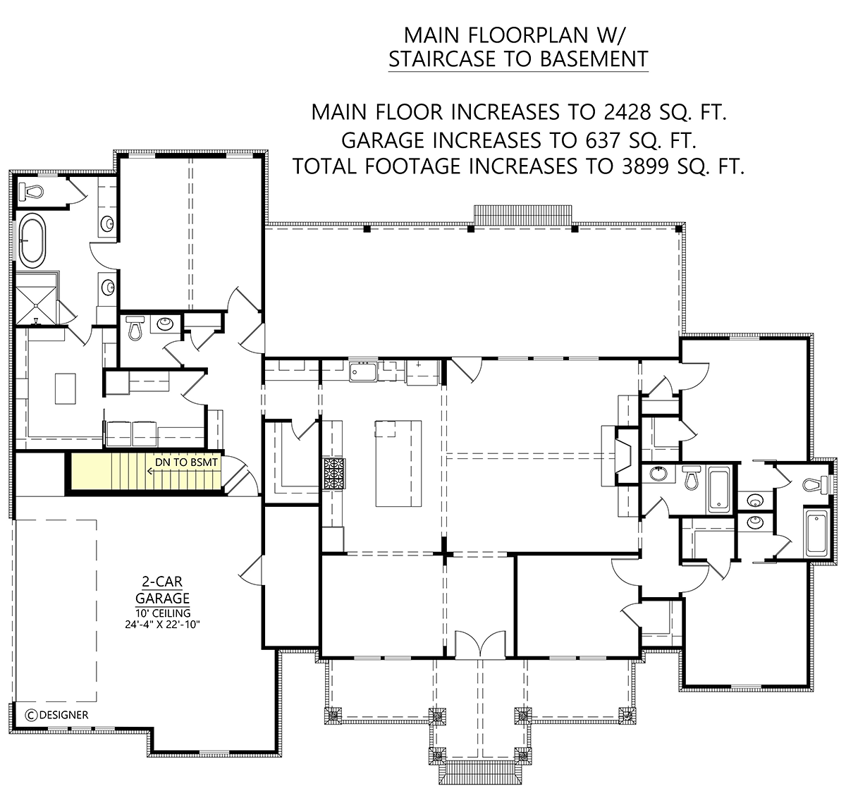 House Plan 84705 Alternate Level One
