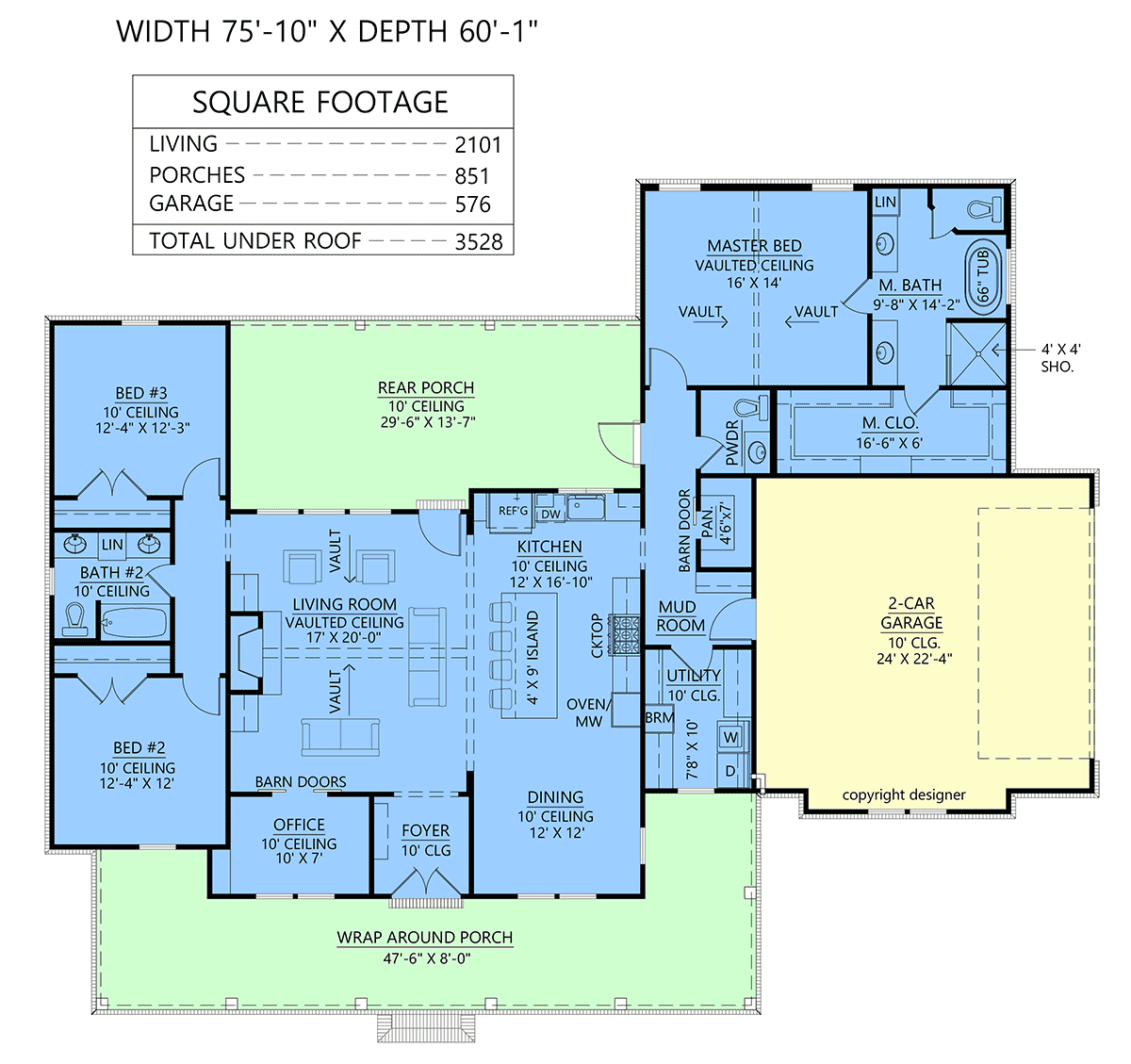 House Plan 84707 Level One