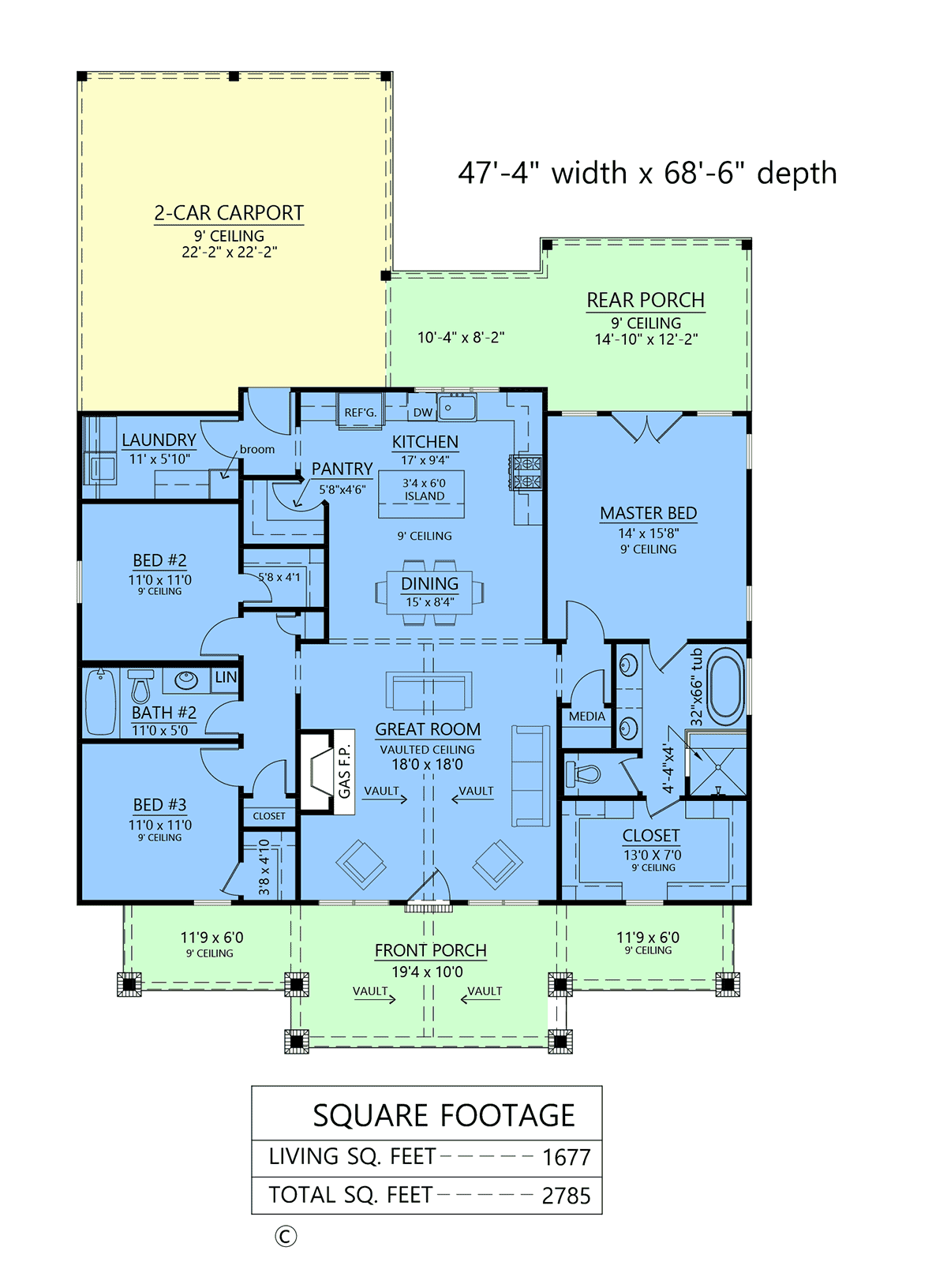 House Plan 84708 Level One