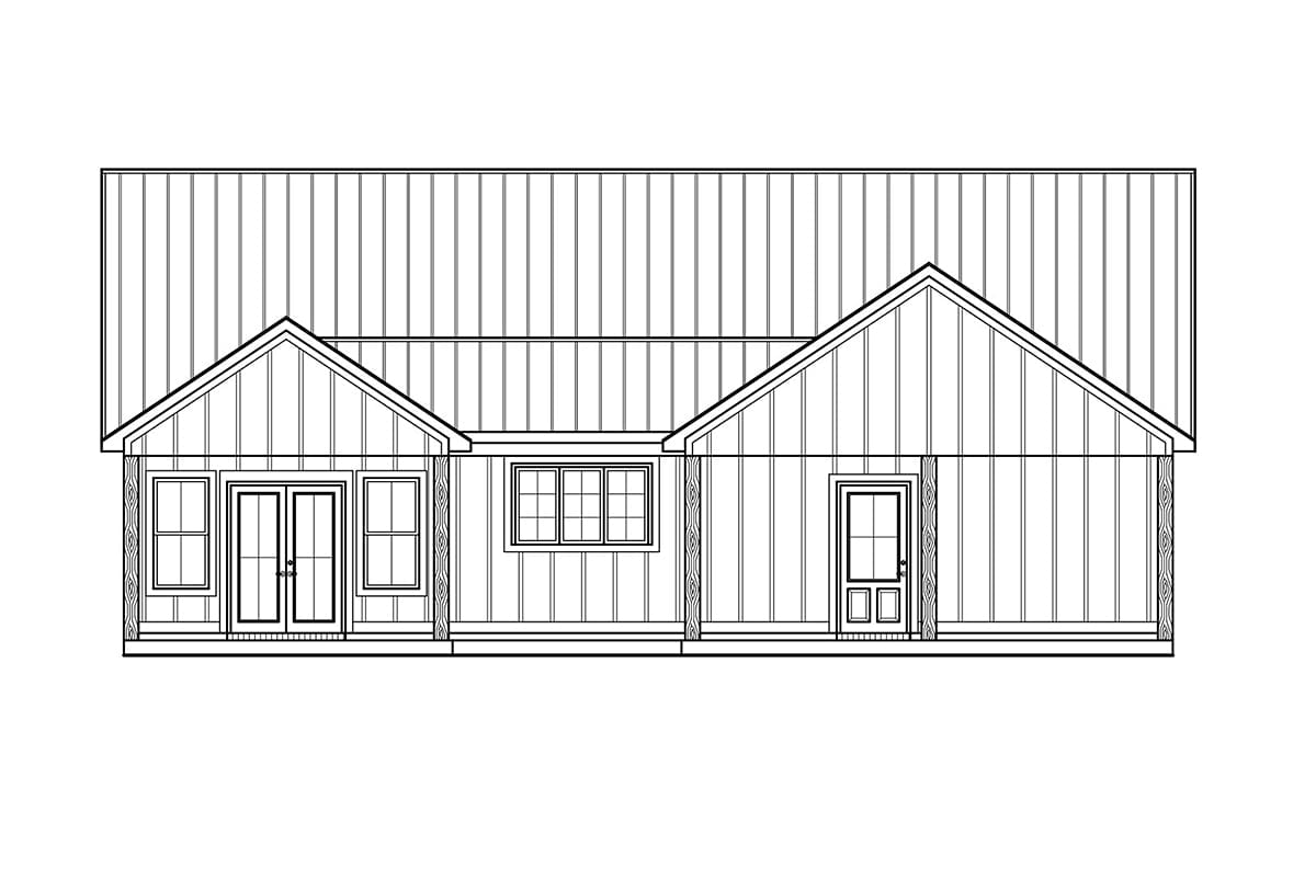 House Plan 84708 Rear Elevation