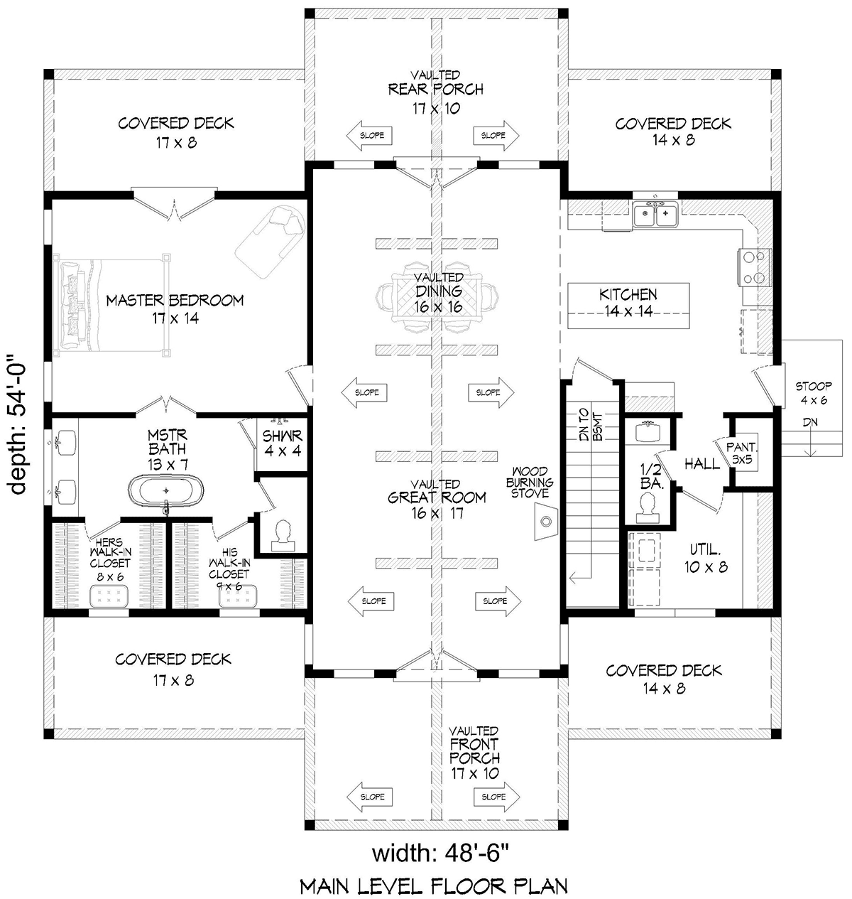 House Plan 84816 Level One