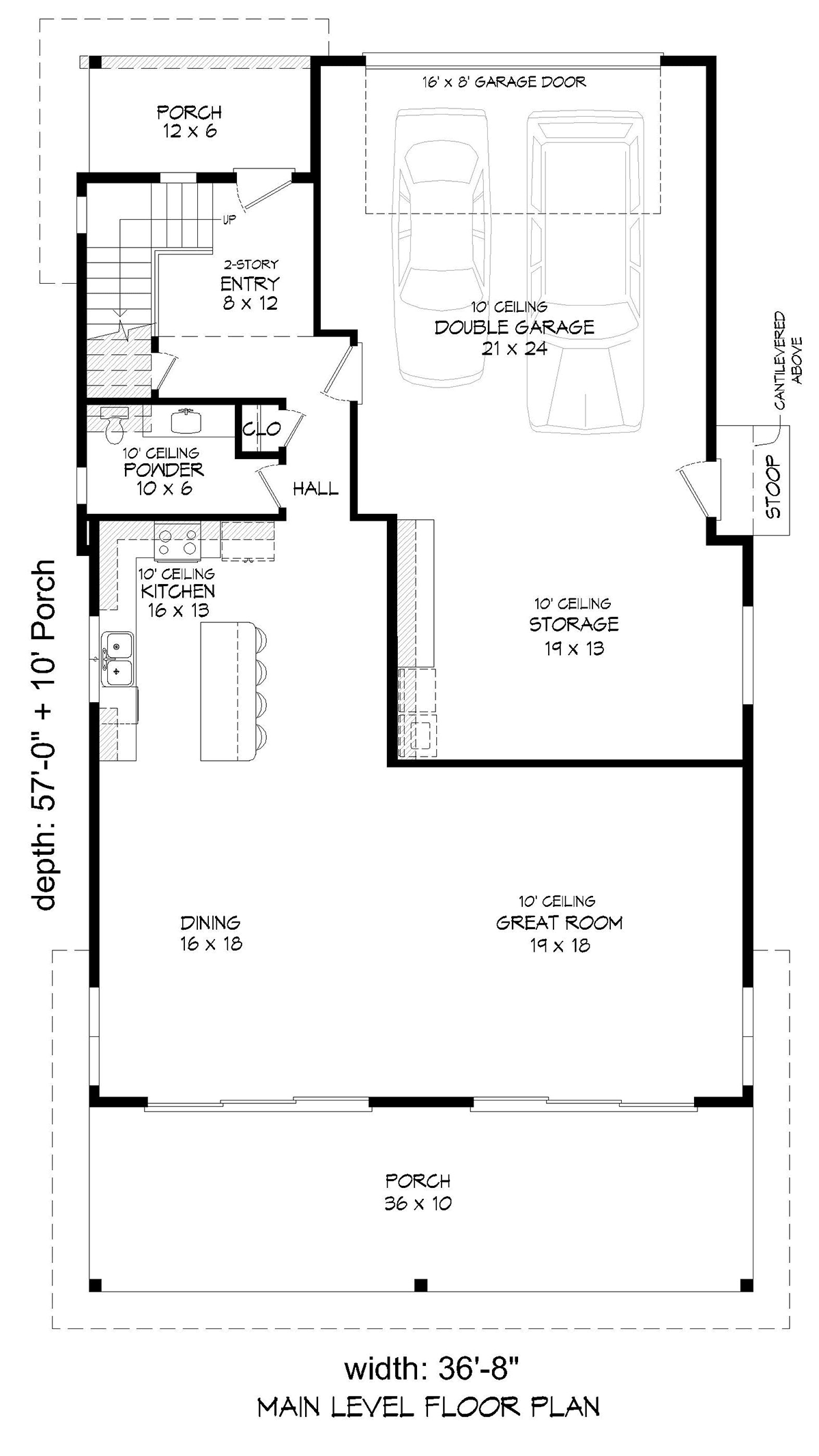 House Plan 84833 Level One