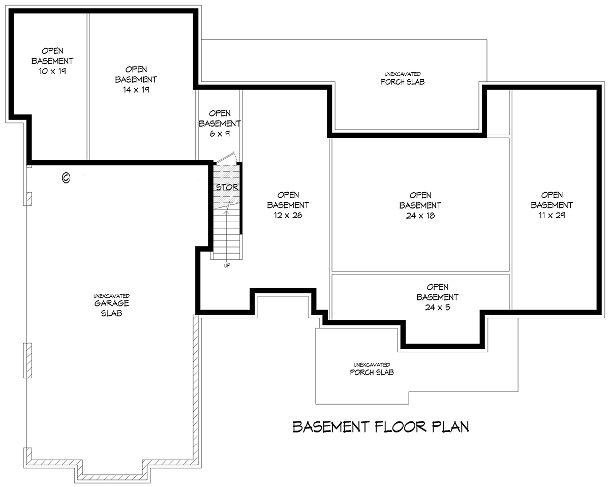 House Plan 84838 Lower Level