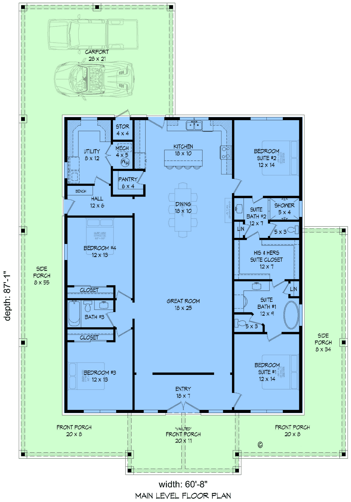 House Plan 84839 Level One