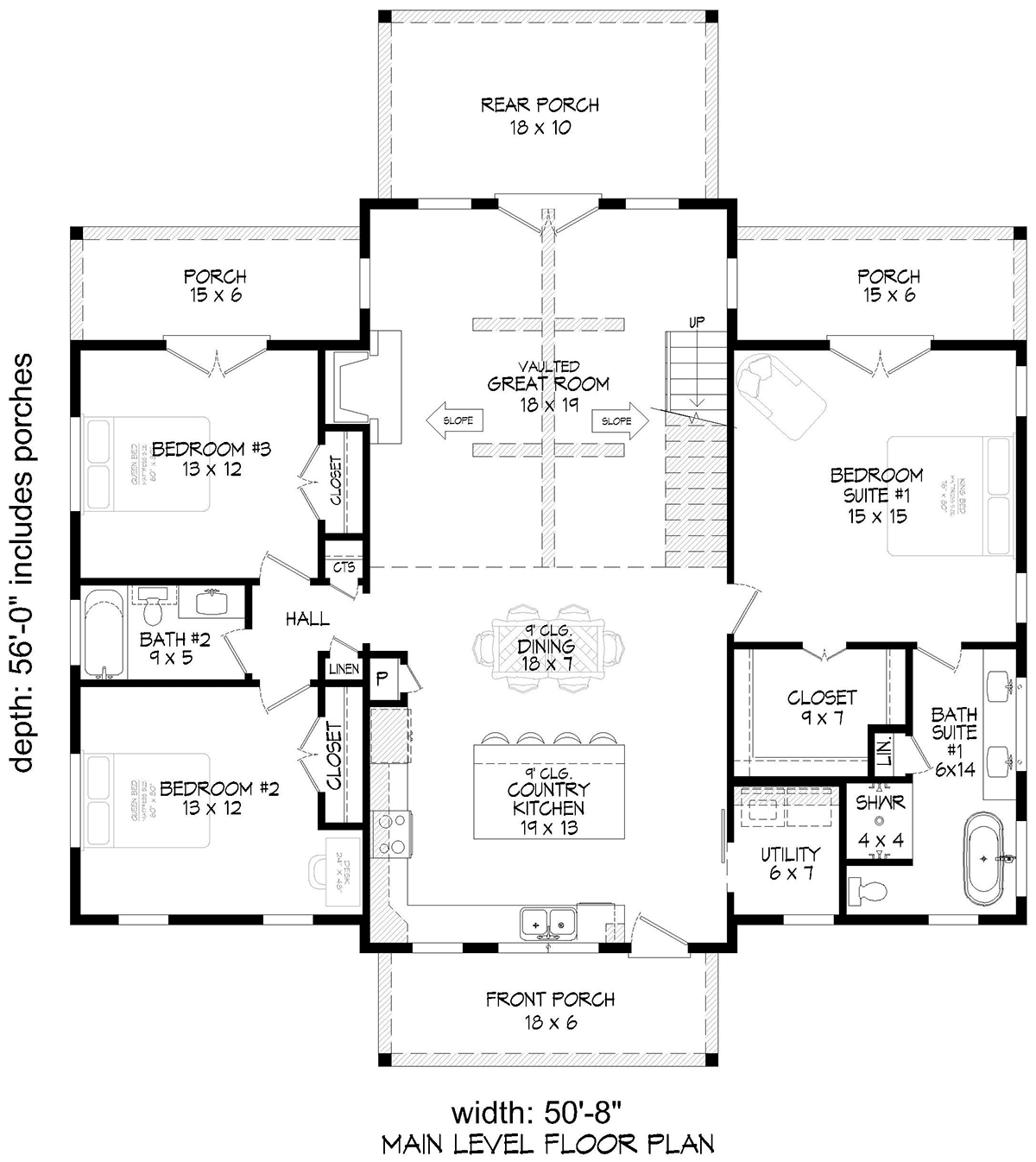 House Plan 84847 Level One