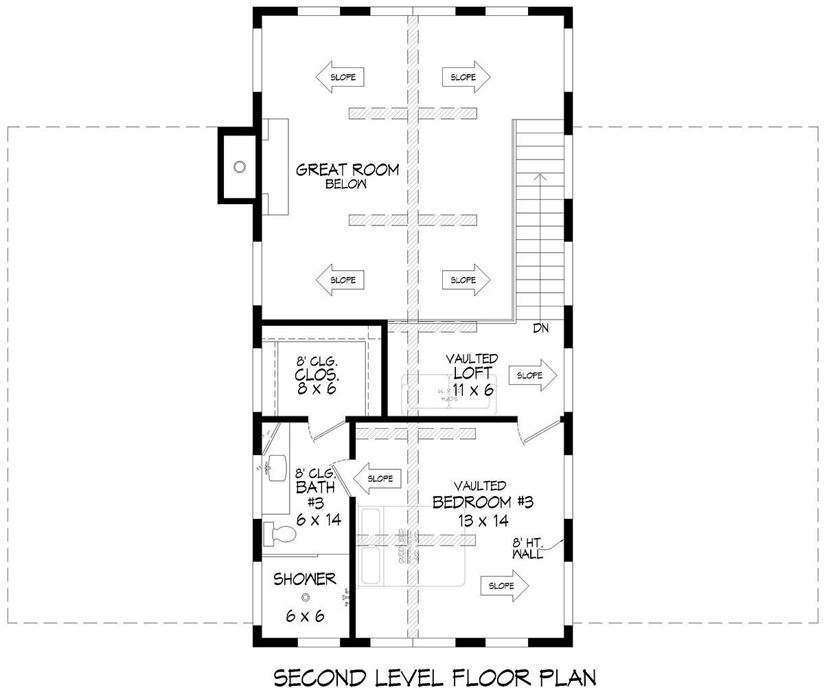 House Plan 84847 Level Two