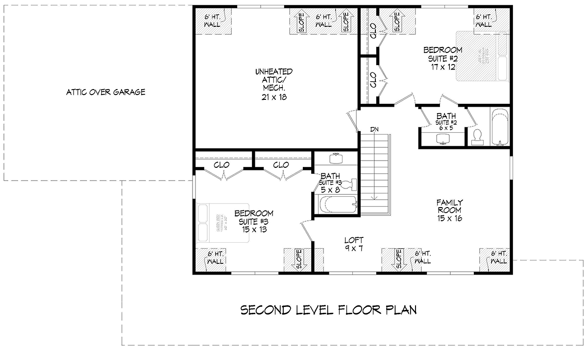 House Plan 84861 Level Two