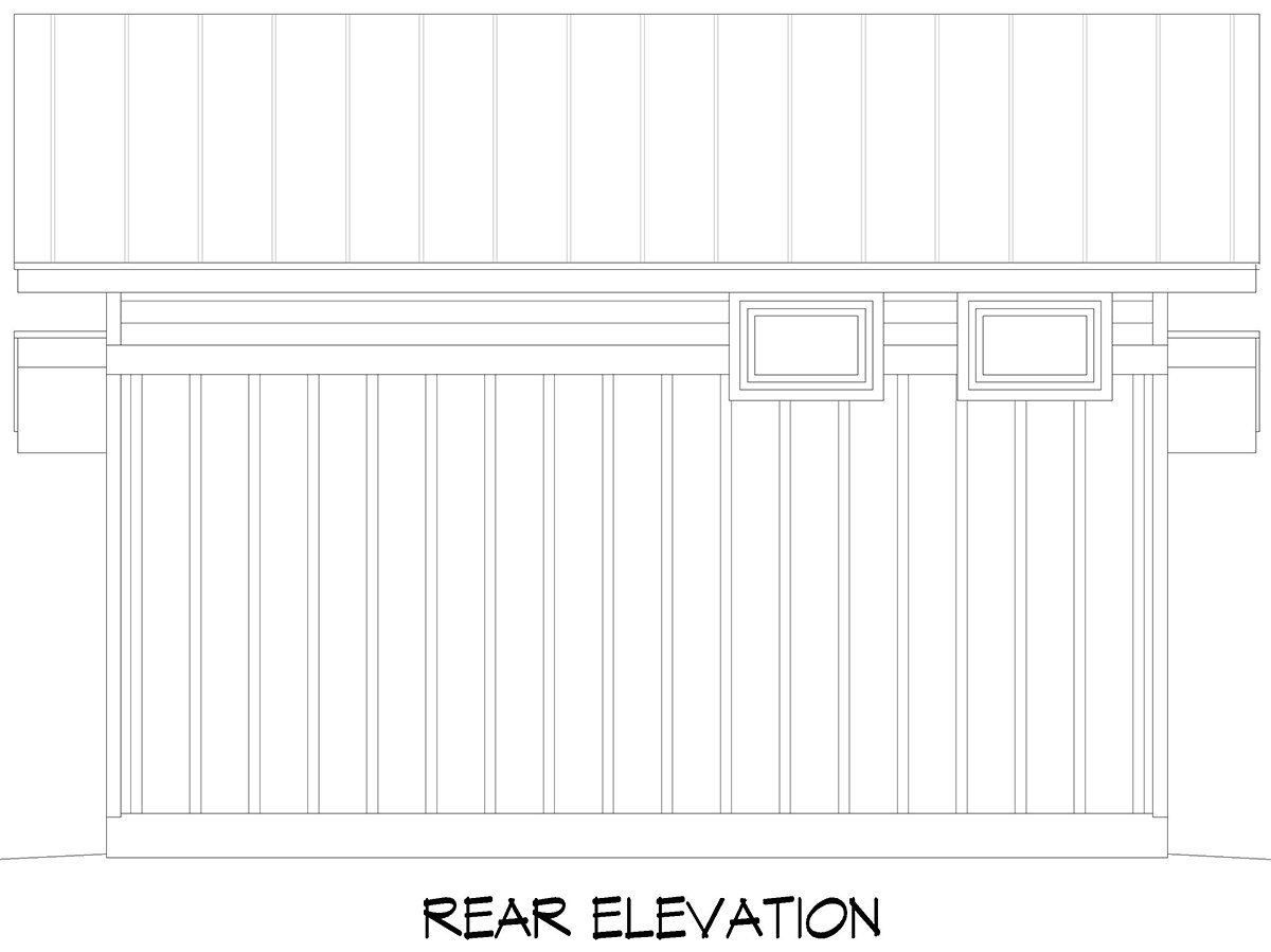 House Plan 84872 Rear Elevation
