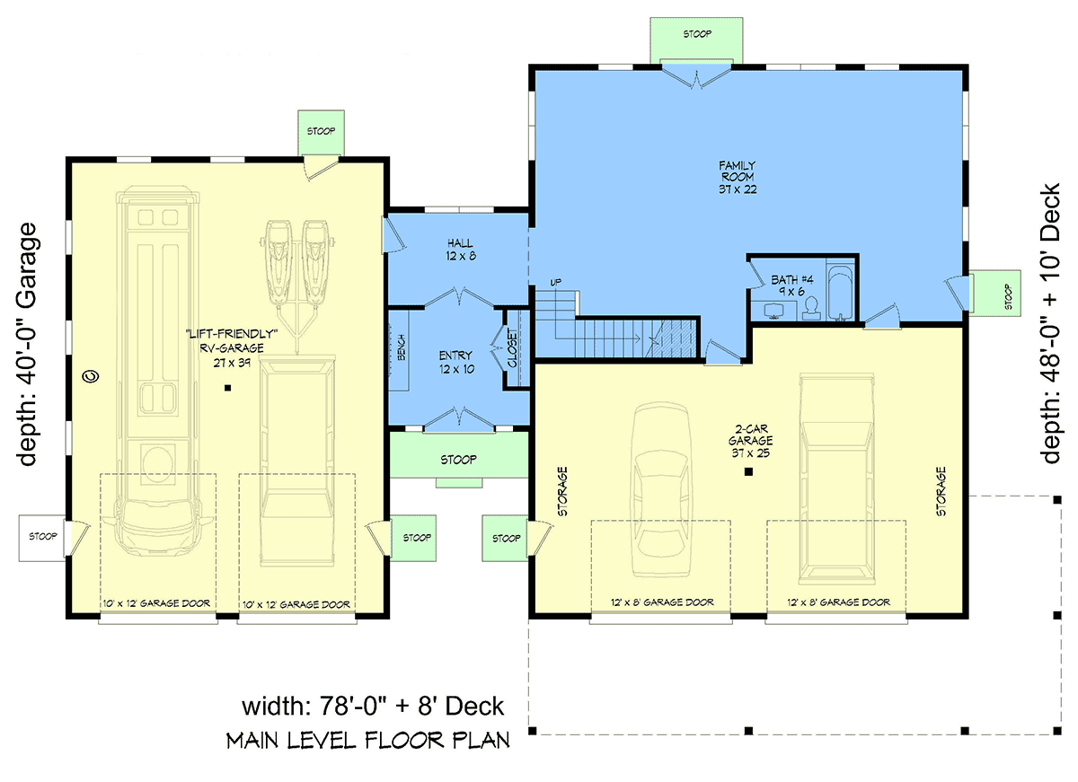 House Plan 84873 Level One