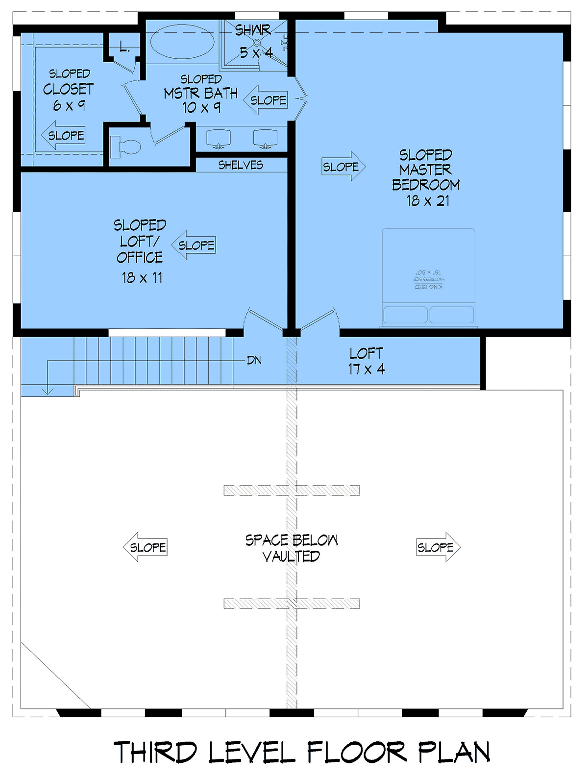 House Plan 84873 Level Three