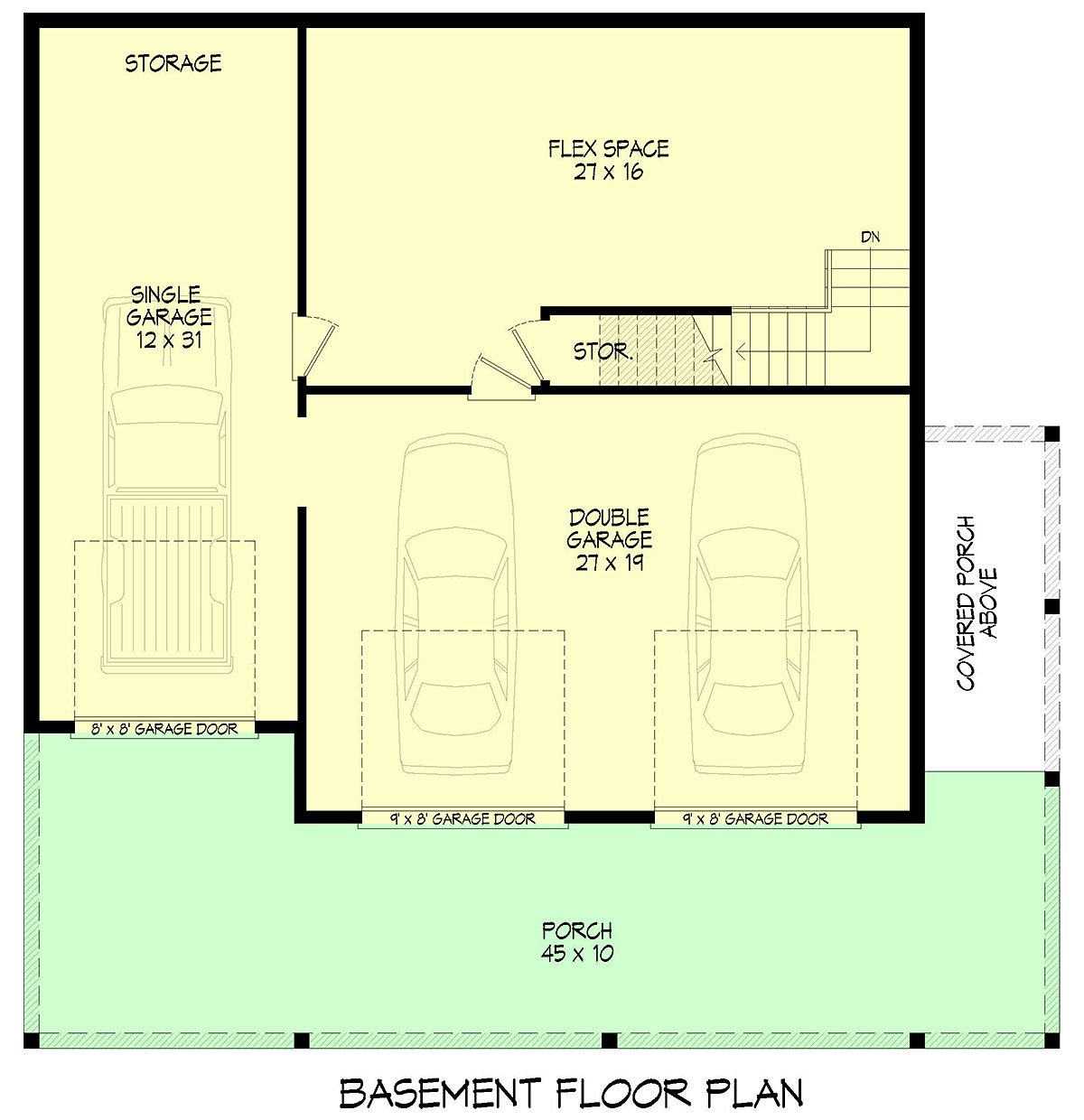 House Plan 84888 Lower Level