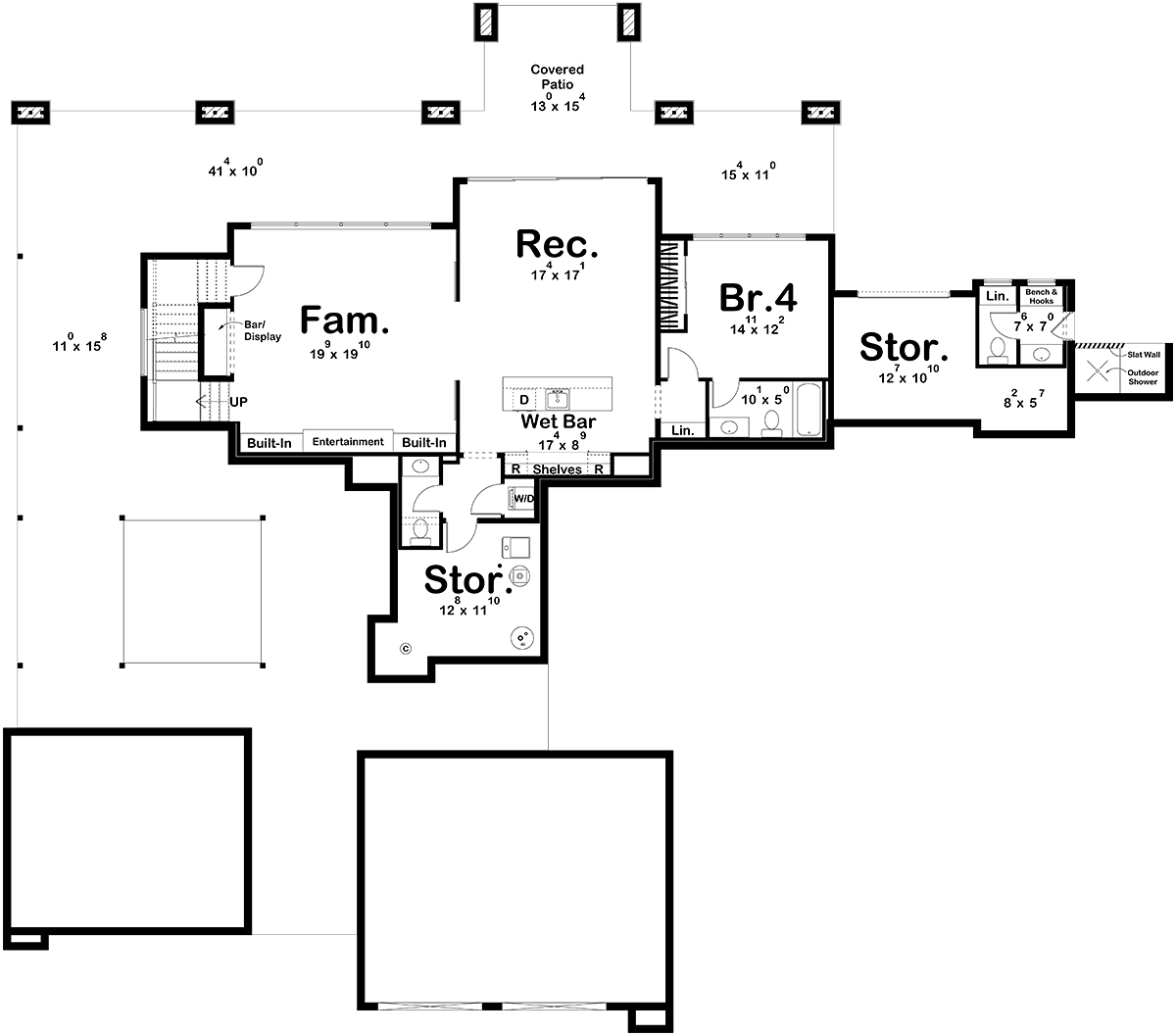 House Plan 84902 Lower Level