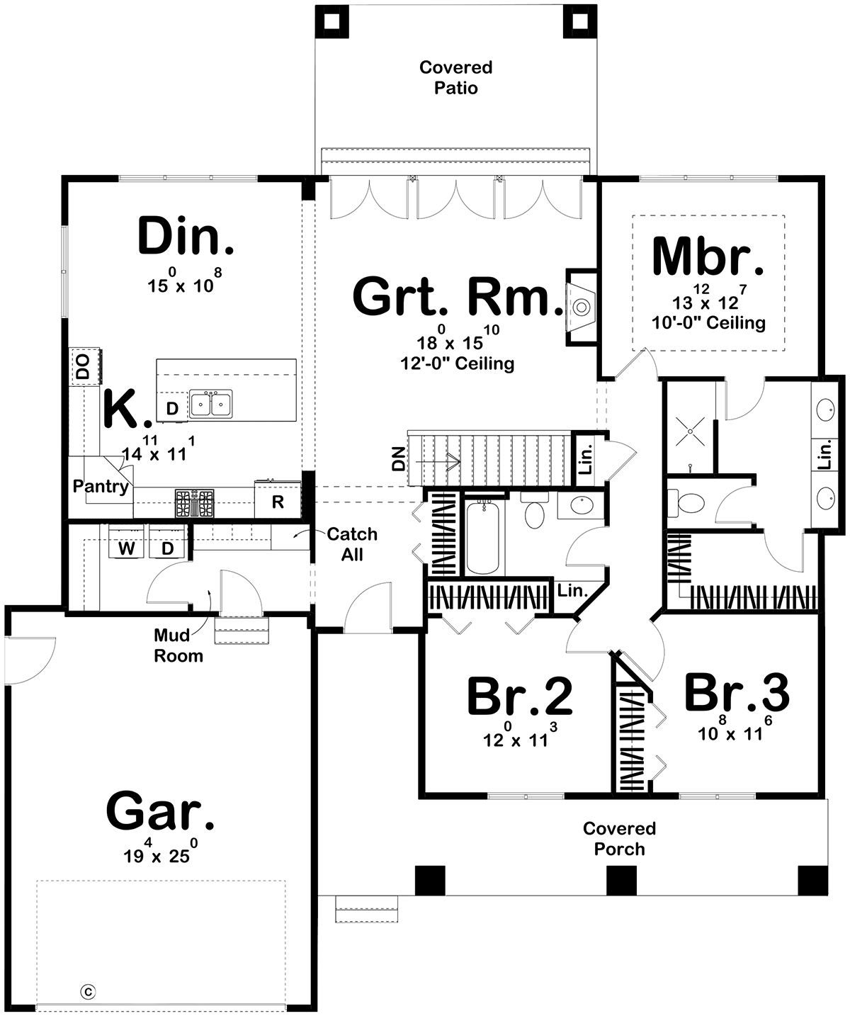 House Plan 84904 Level One