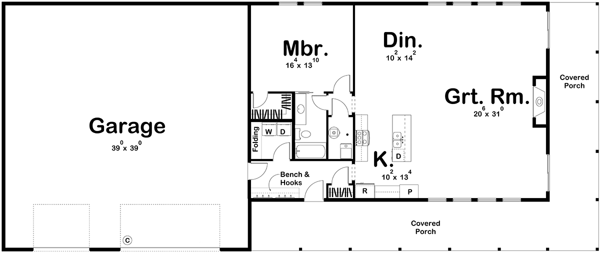 House Plan 84905 Level One