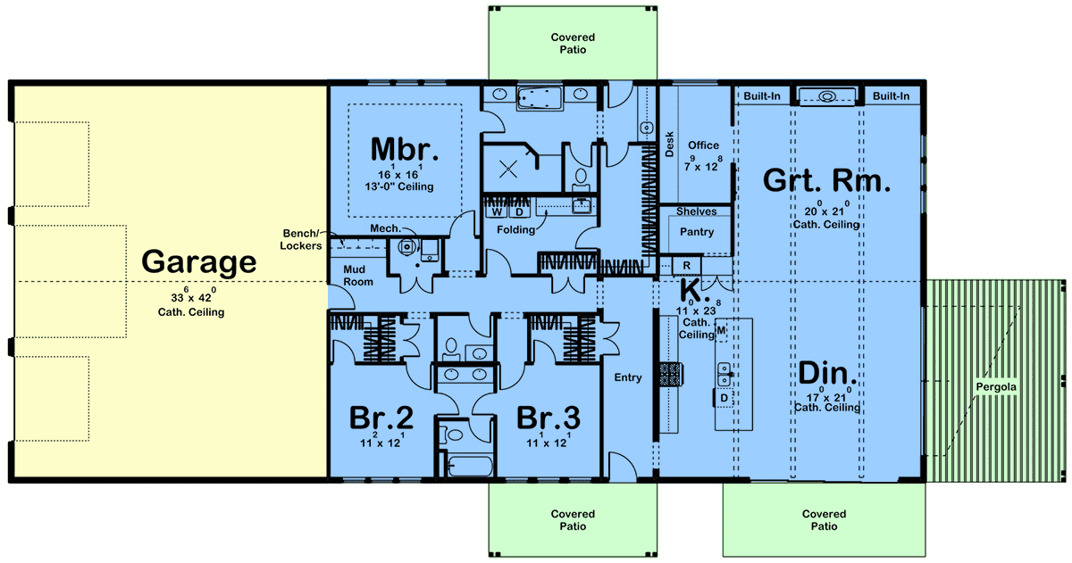 House Plan 84907 Level One