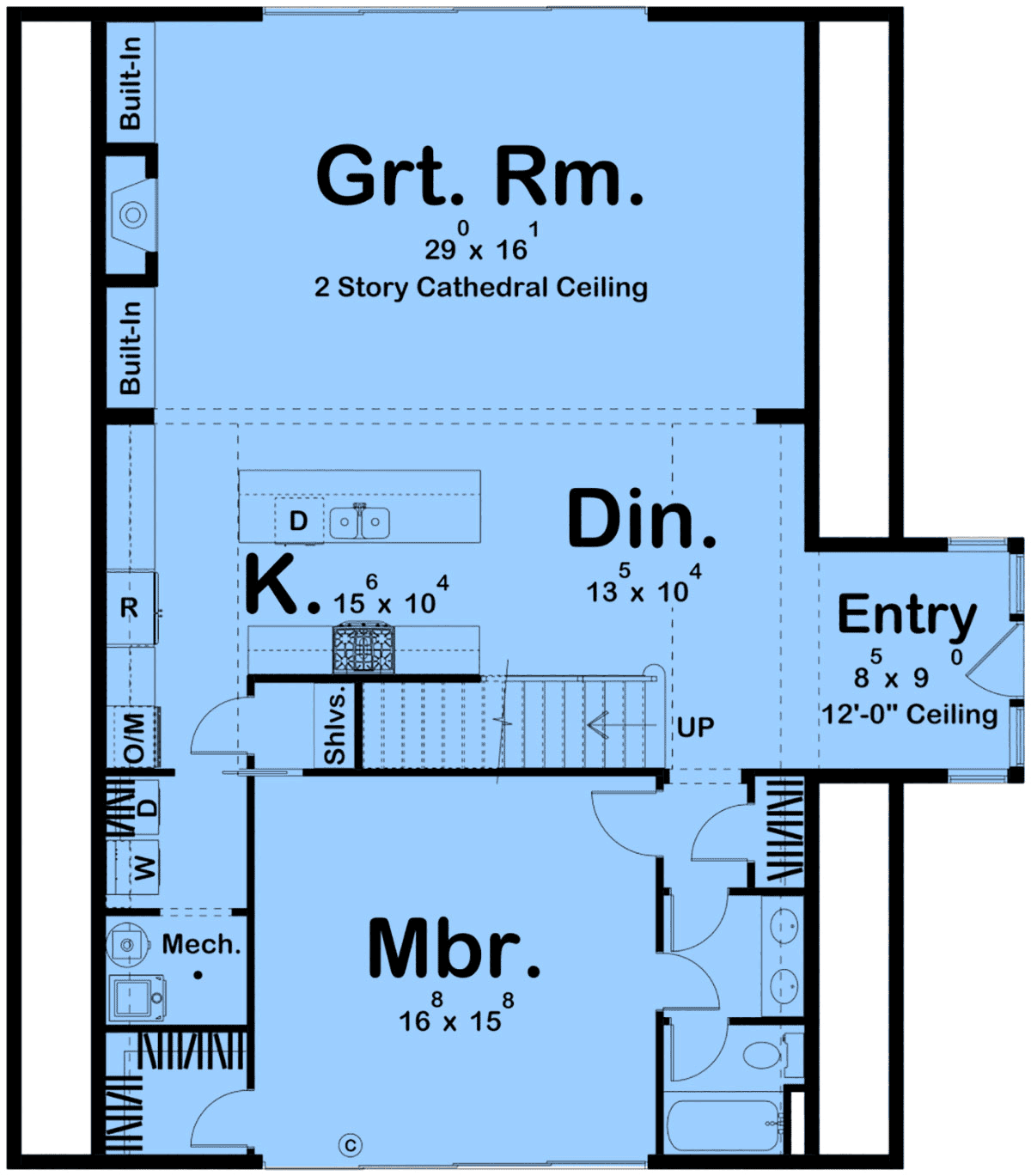 House Plan 84908 Level One