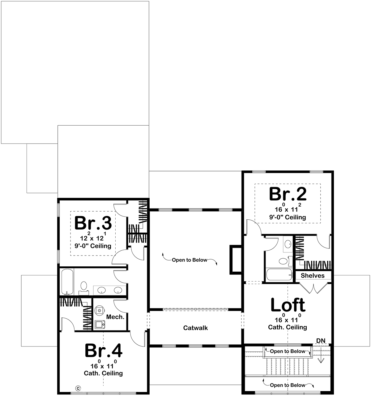 House Plan 84911 Level Two