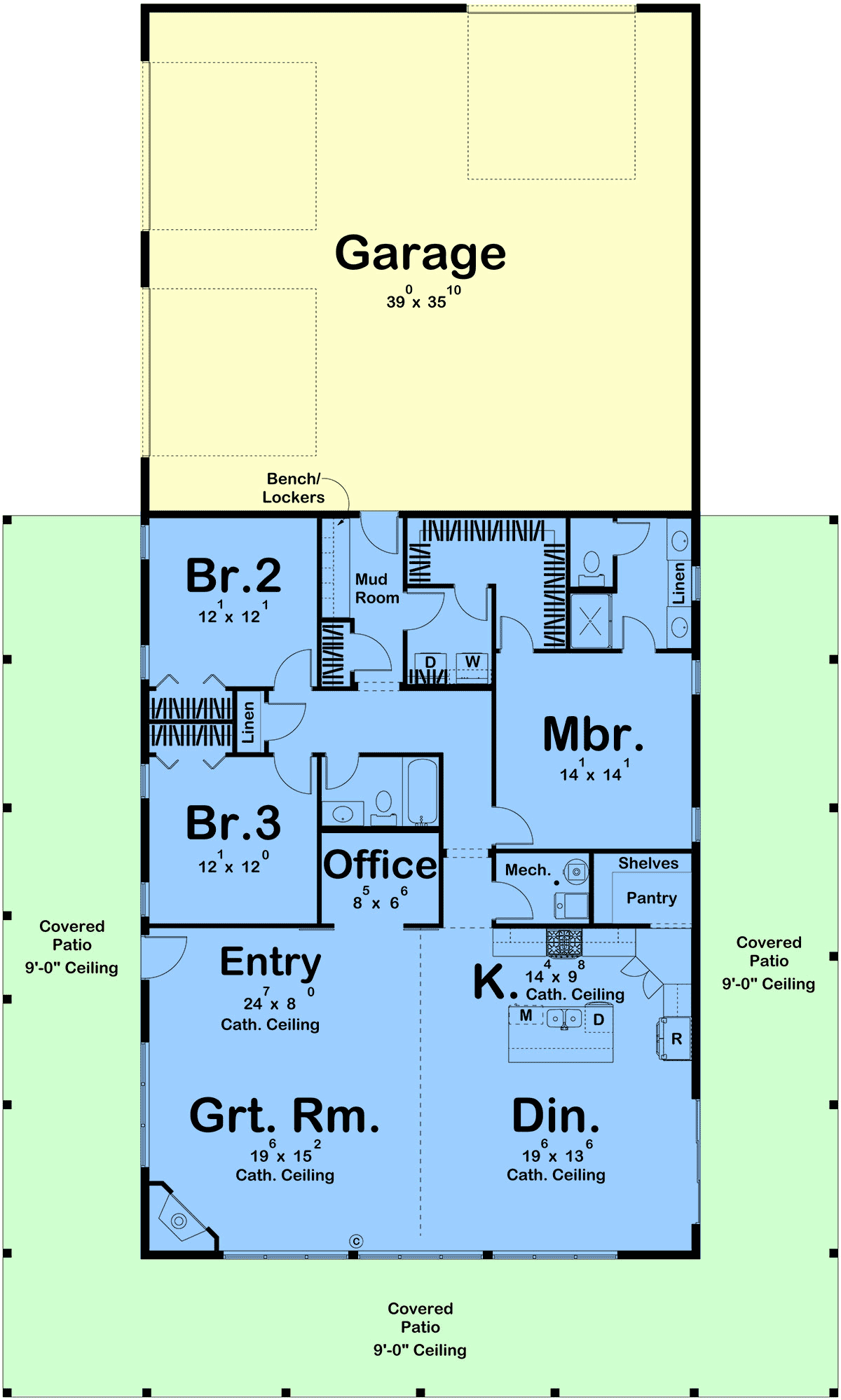 House Plan 84914 Level One