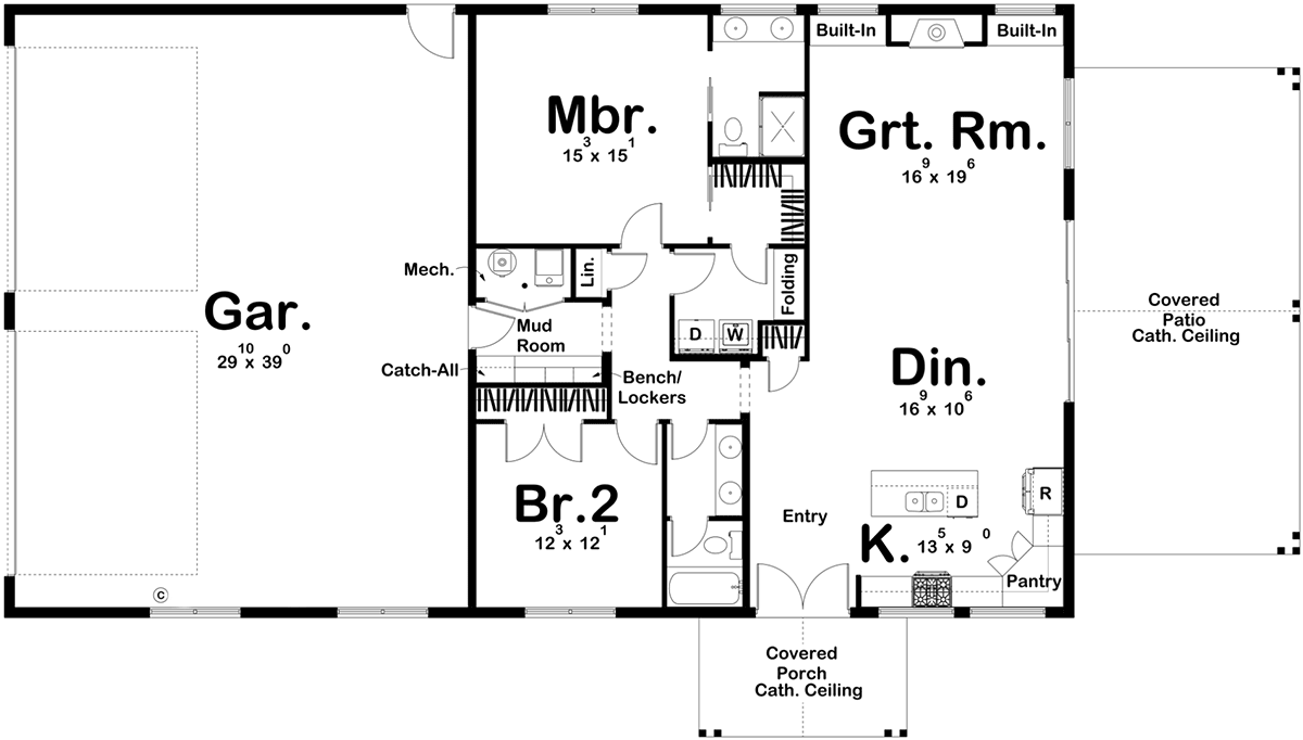 House Plan 84917 Level One