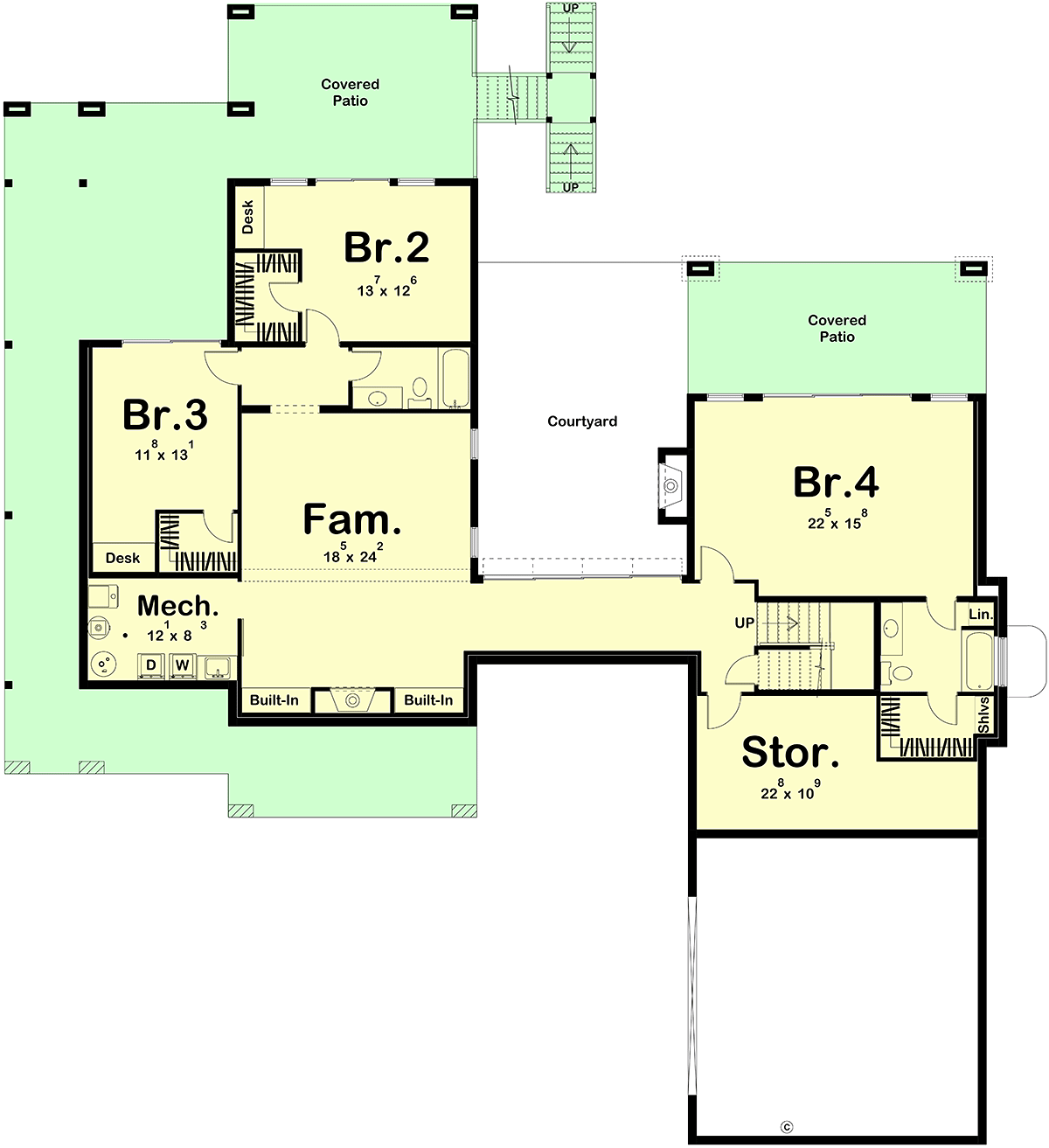 House Plan 84921 Lower Level