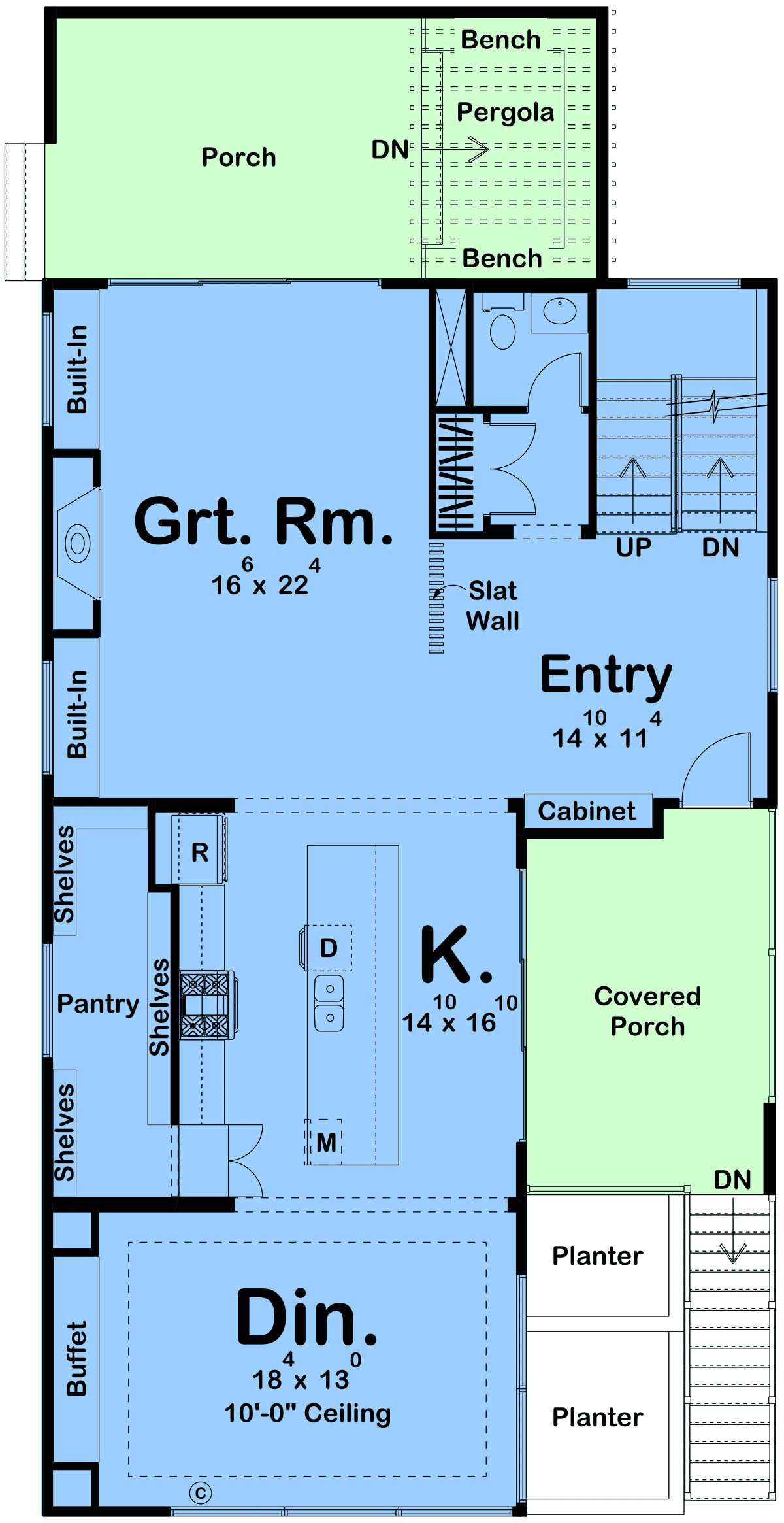 House Plan 84923 Level One