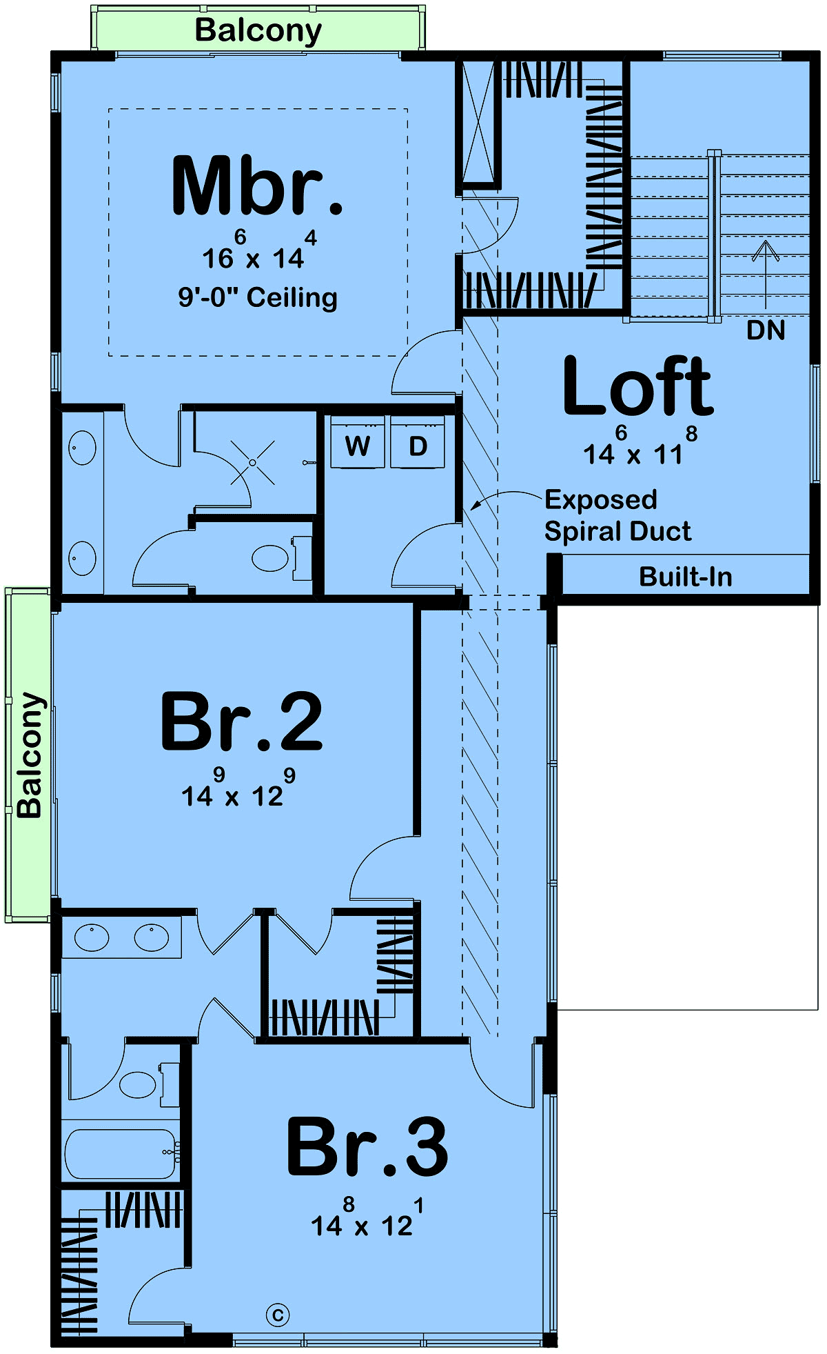 House Plan 84923 Level Two