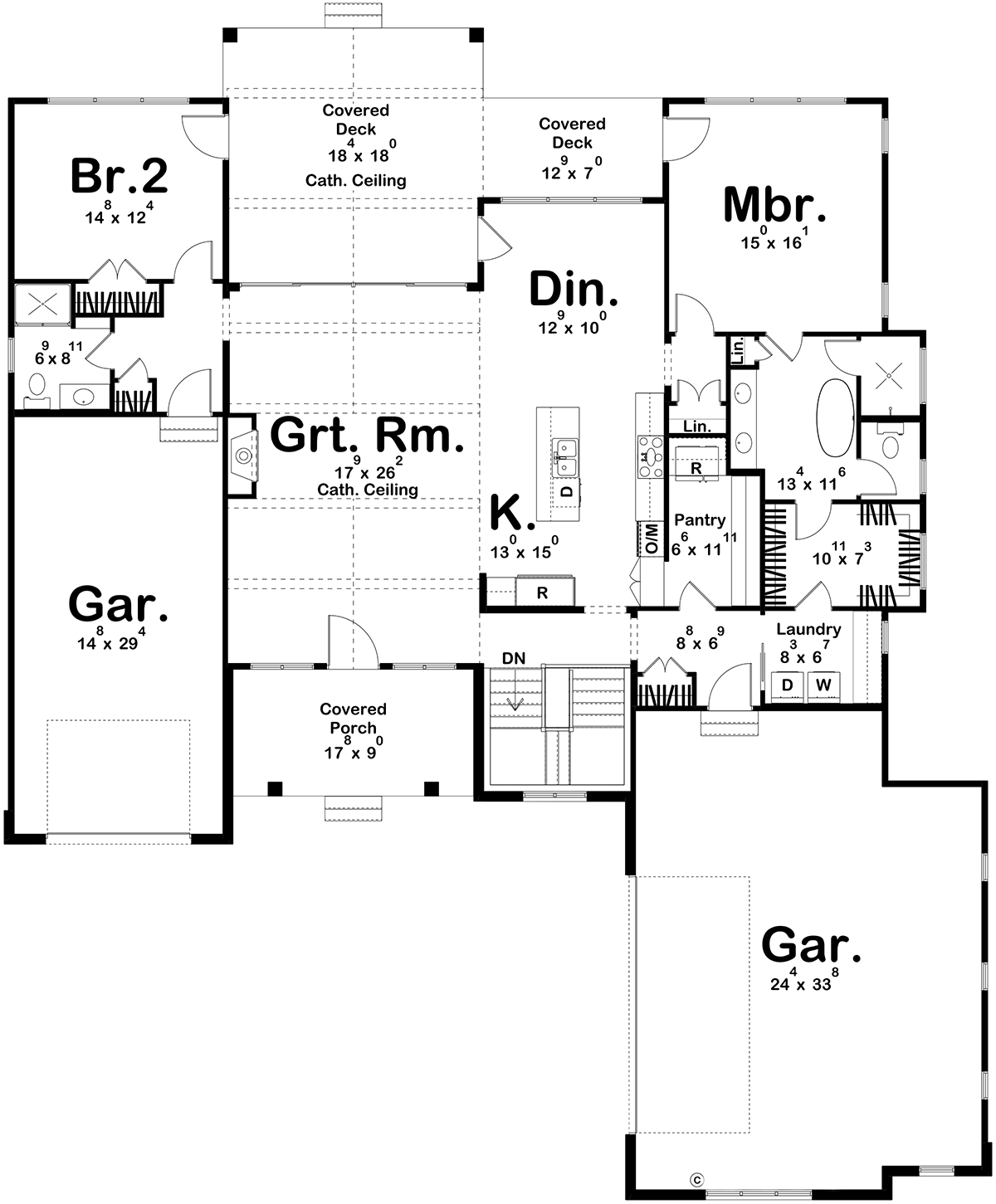 House Plan 84924 Level One