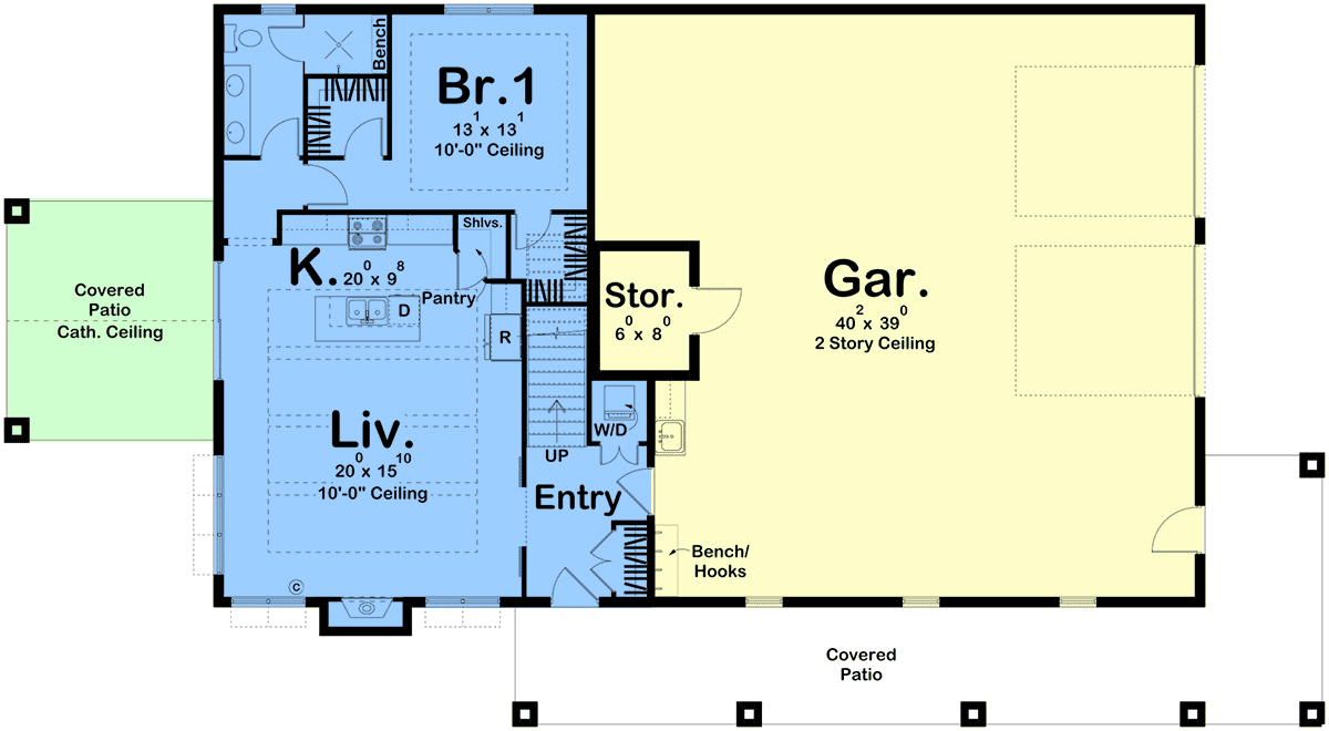 House Plan 84925 Level One